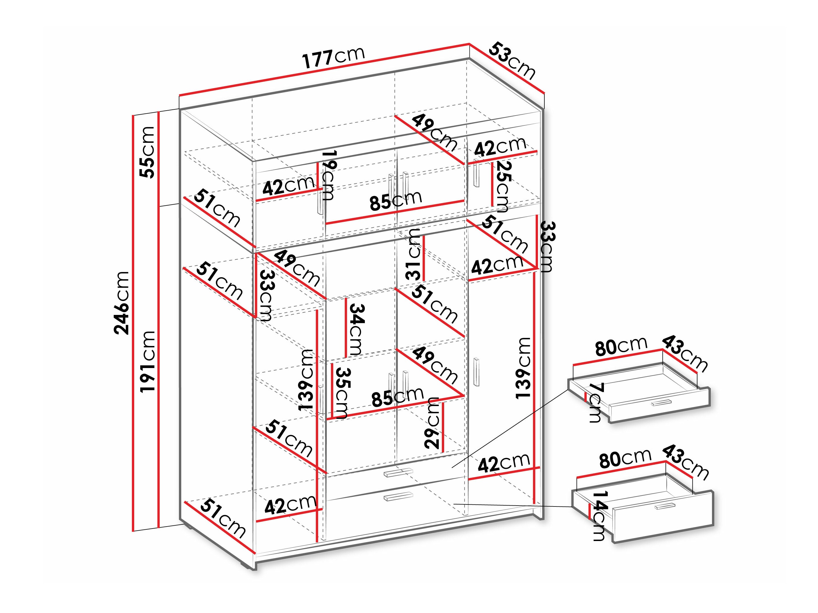 Roupeiro Novduni 106 (Carvalho sonoma)