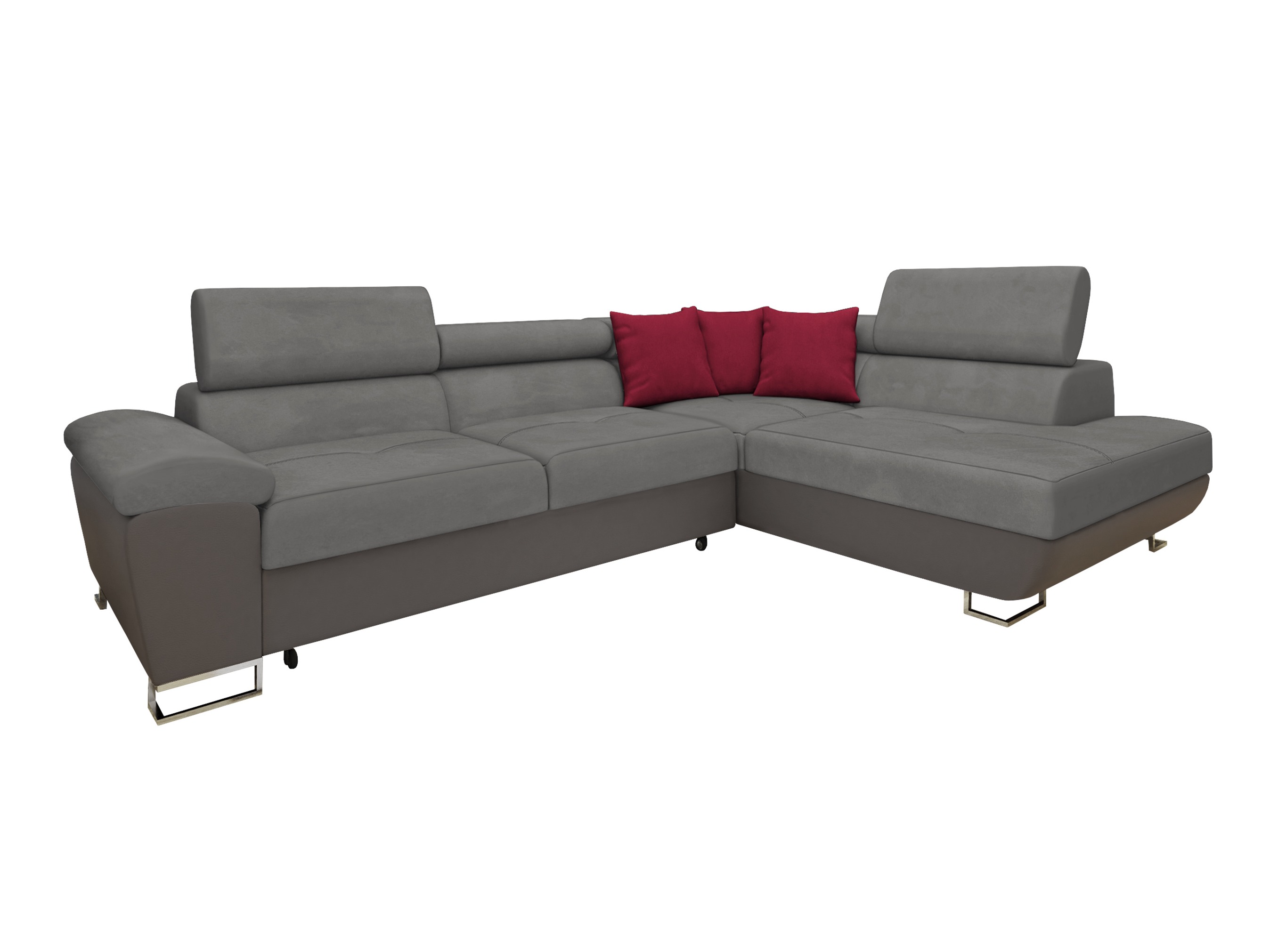 Sofá de canto Comfivo Ruta II (Soft 029 + Uttario Velvet 2971 + Kronos 02)