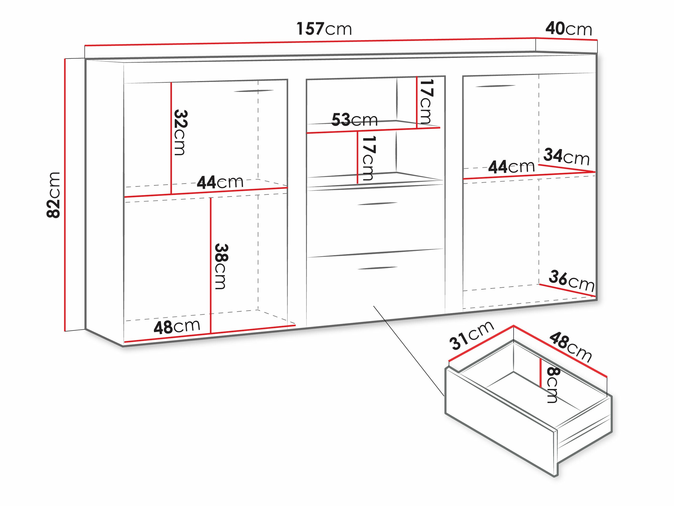 Cómoda Soca (Carvalho sonoma)