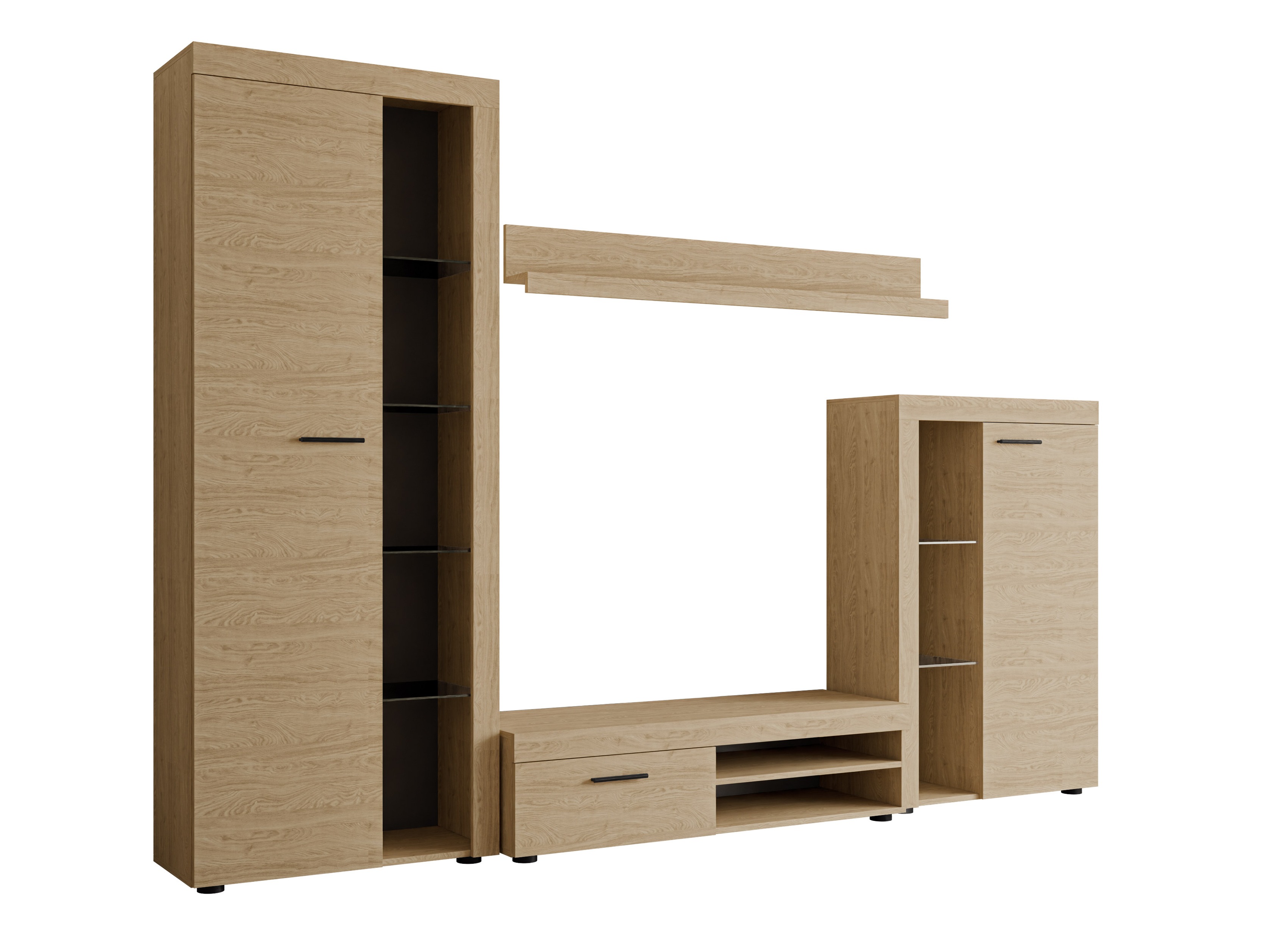 Conjunto para sala de estar Univio (Carvalho)