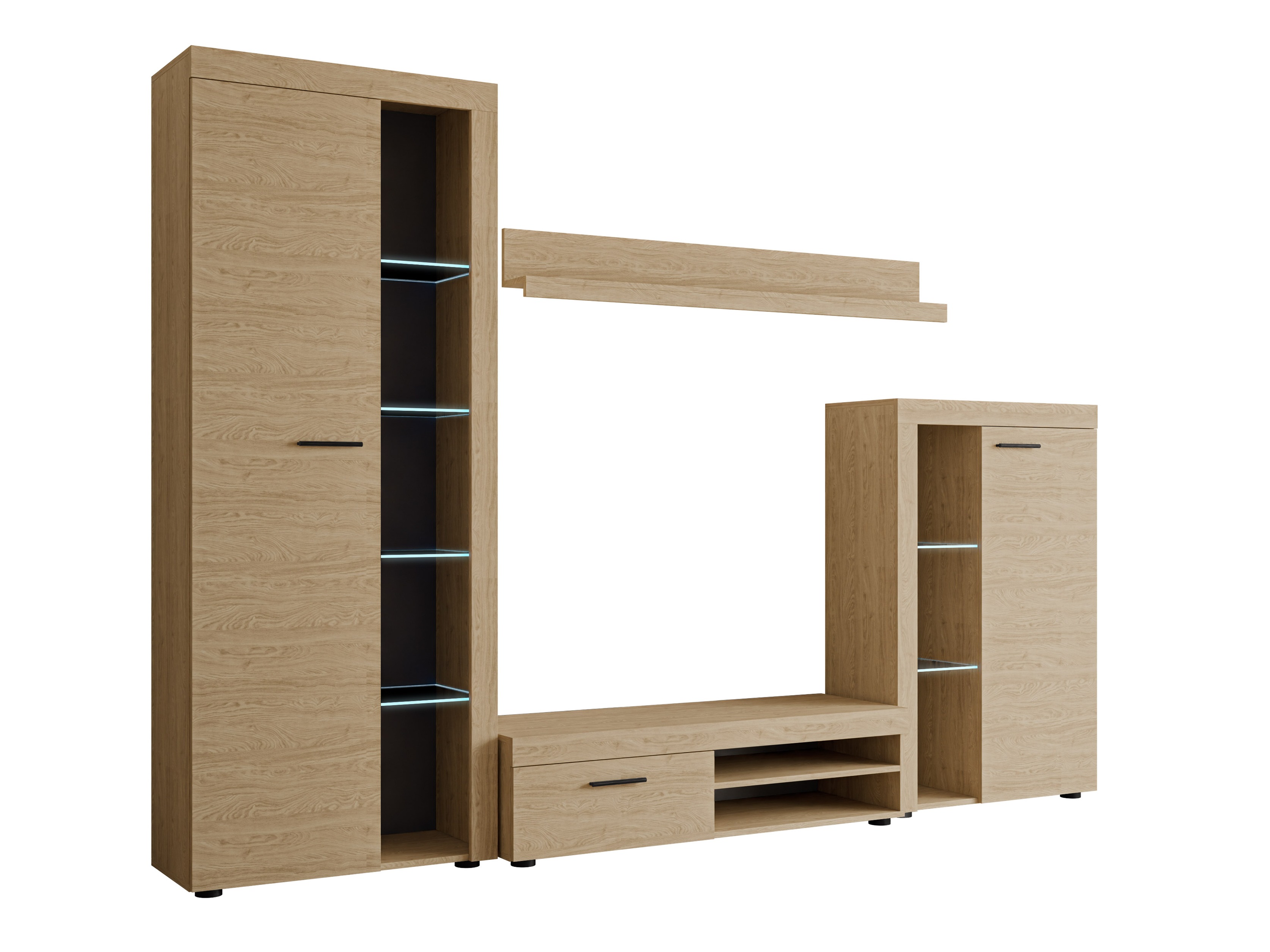 Conjunto para sala de estar Univio (Carvalho)