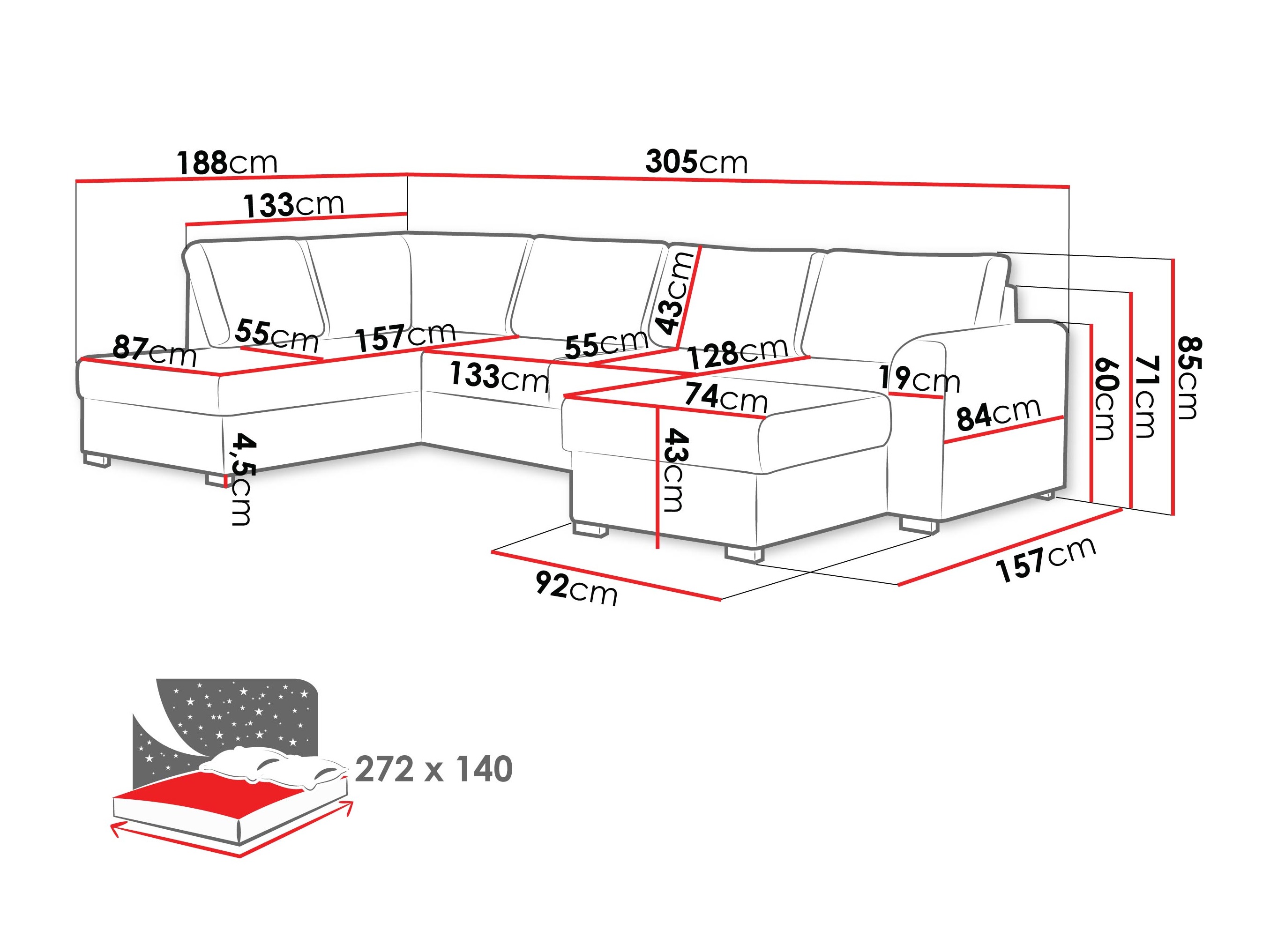 Sofá de canto SP6526