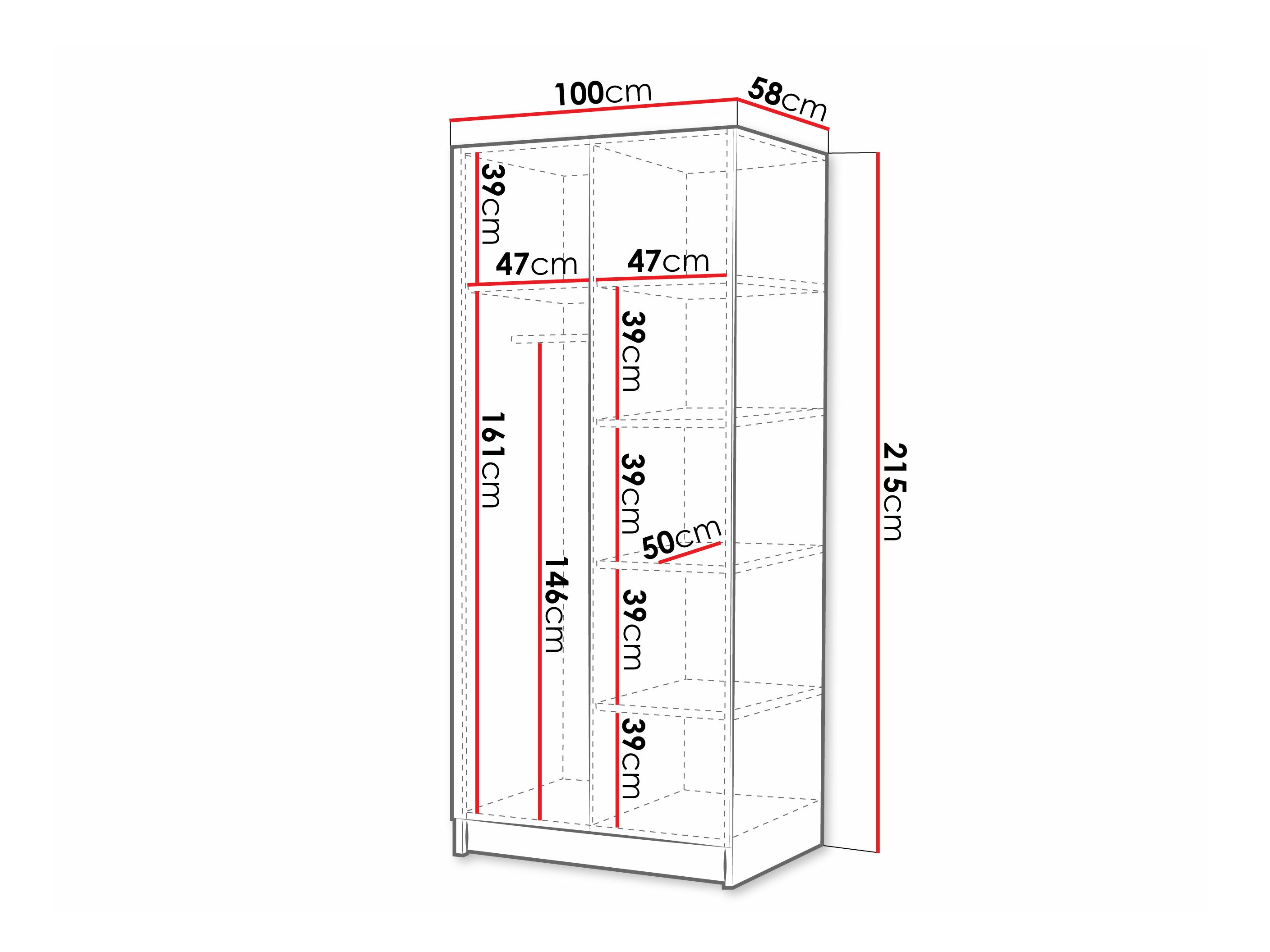 Roupeiro Closico 194 (Branco + Preto)