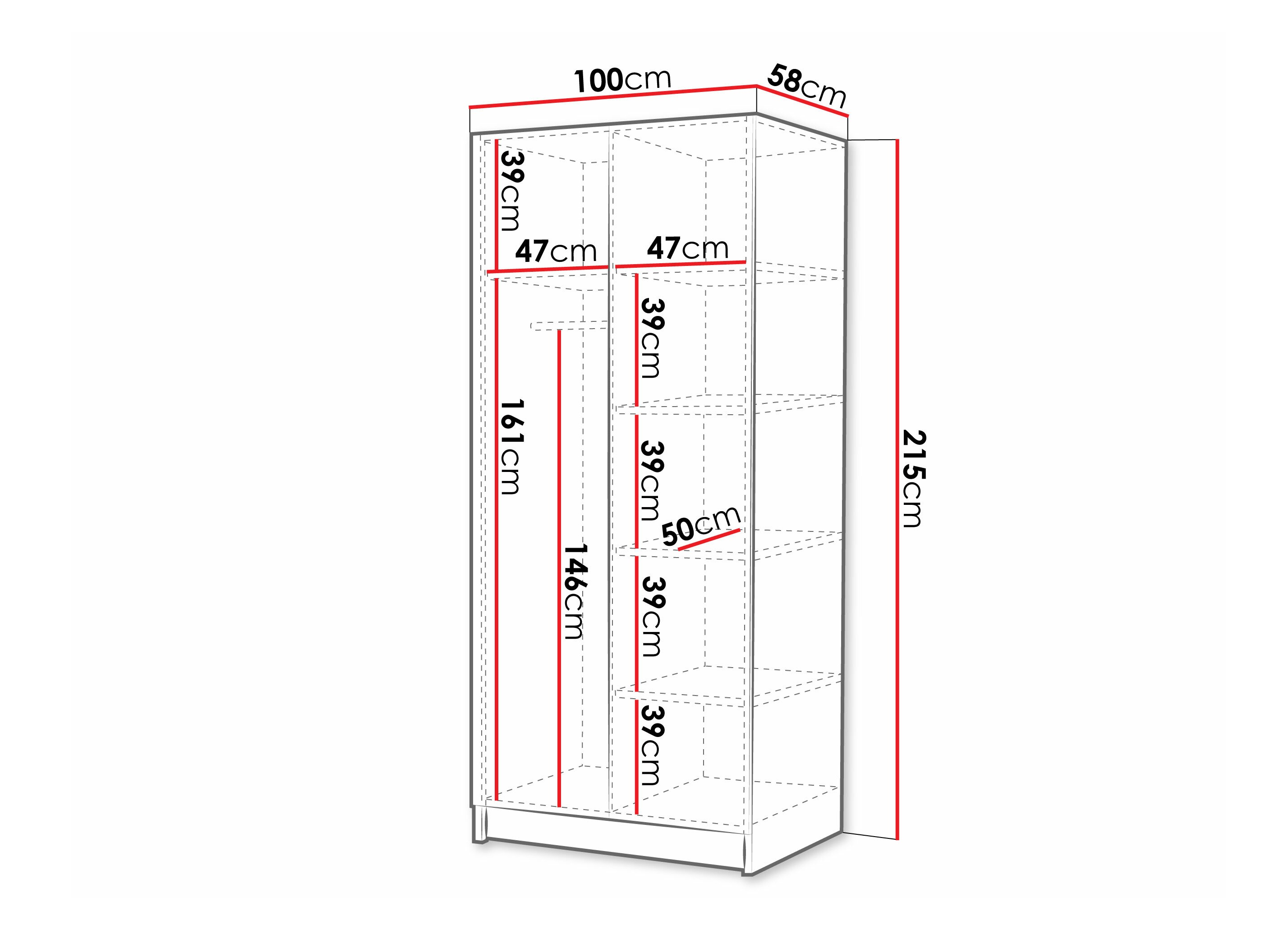 Roupeiro Closico Staton I (Branco + Preto)