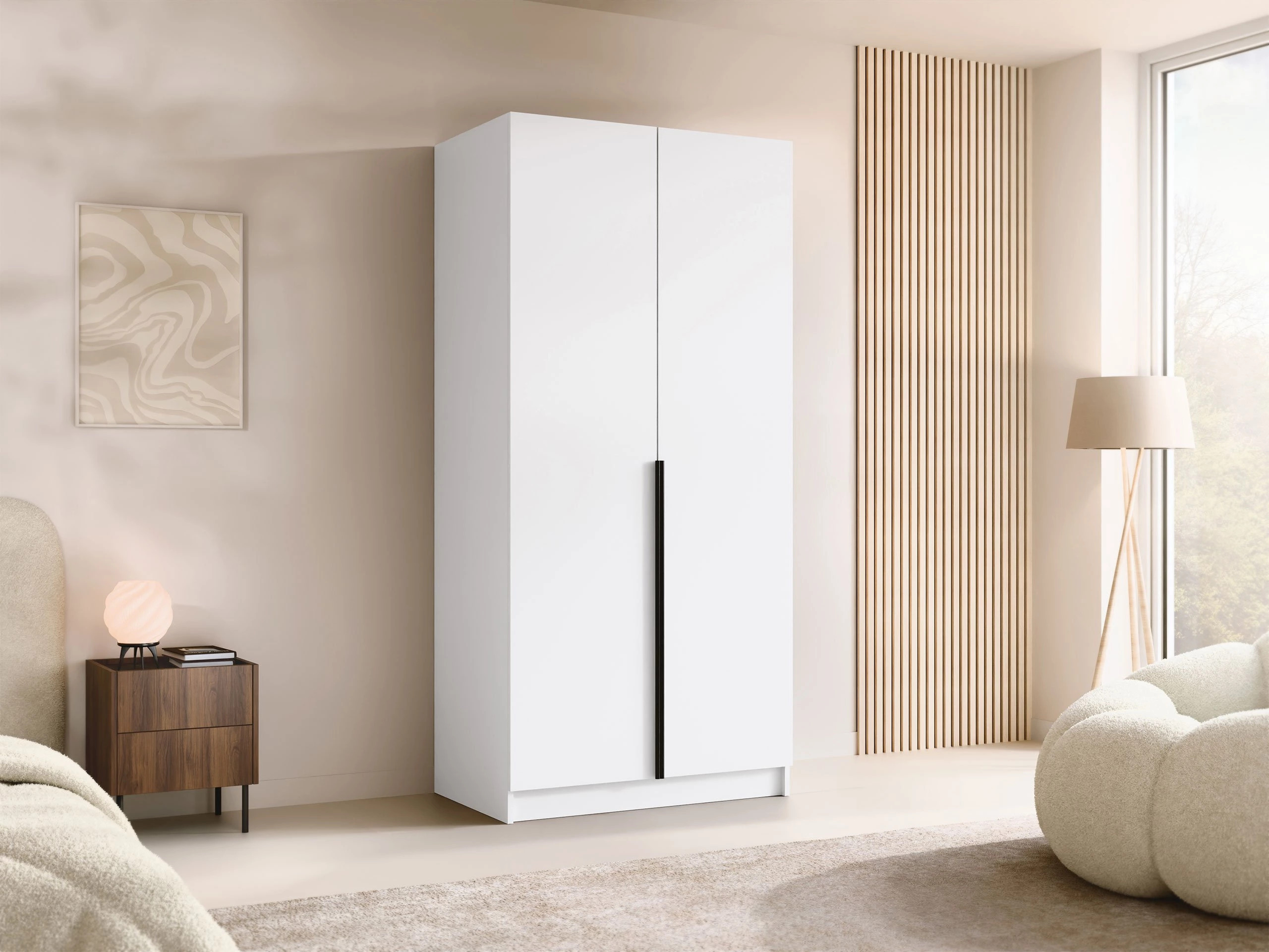 Roupeiro Closico Staton I (Branco + Preto)