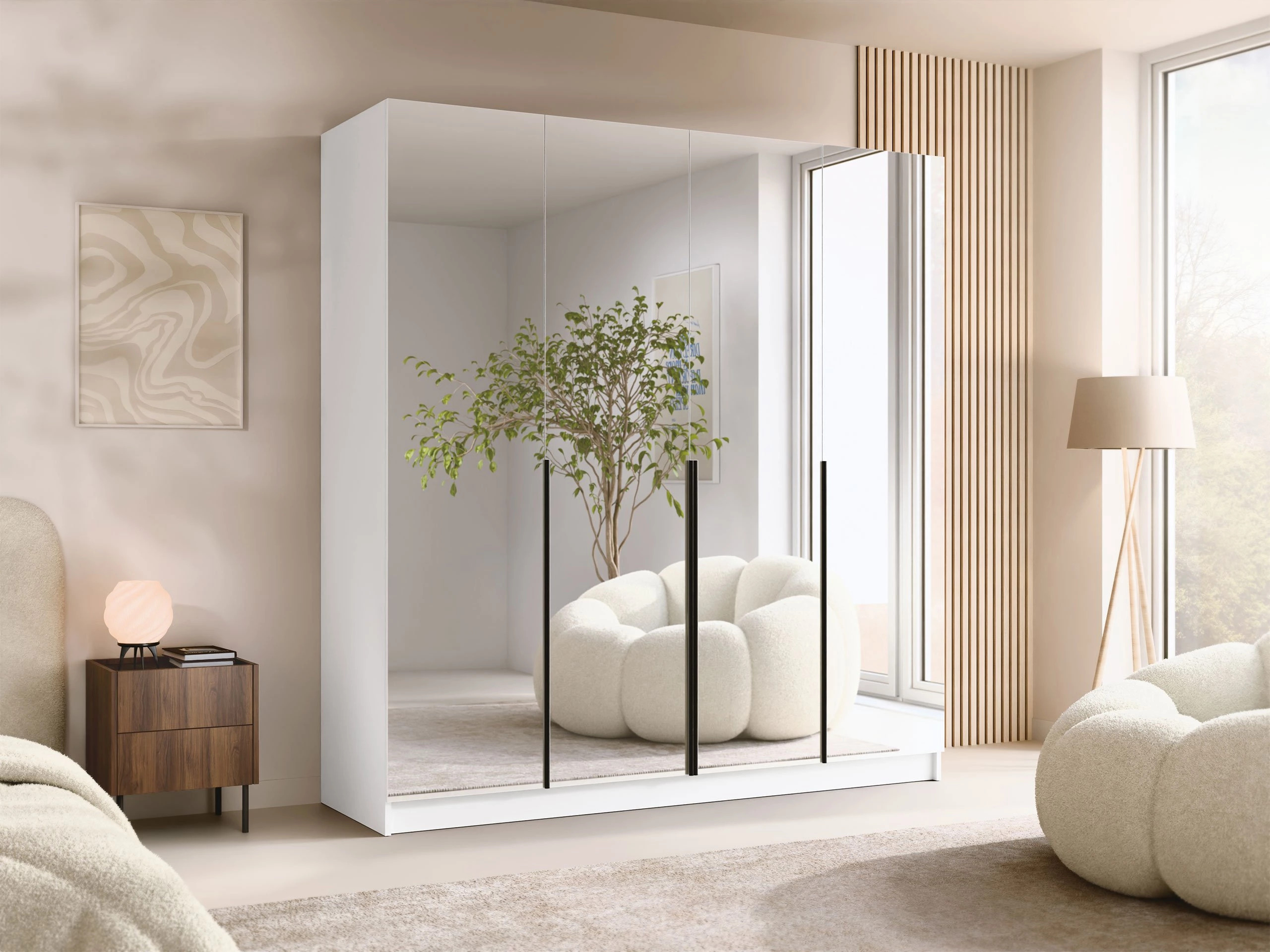 Roupeiro Closico 190 (Branco + Preto)