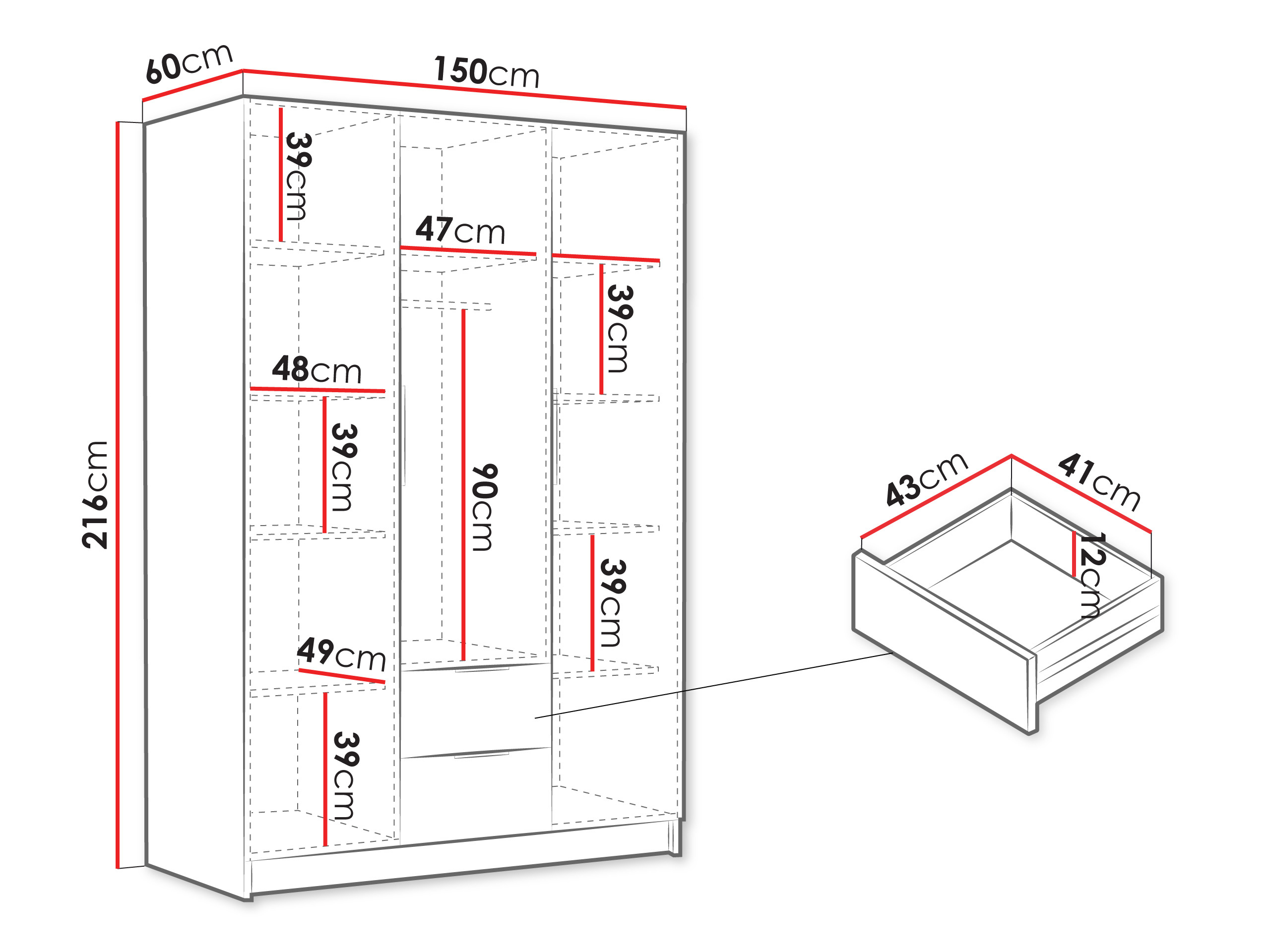Roupeiro Closico 200 (Preto)