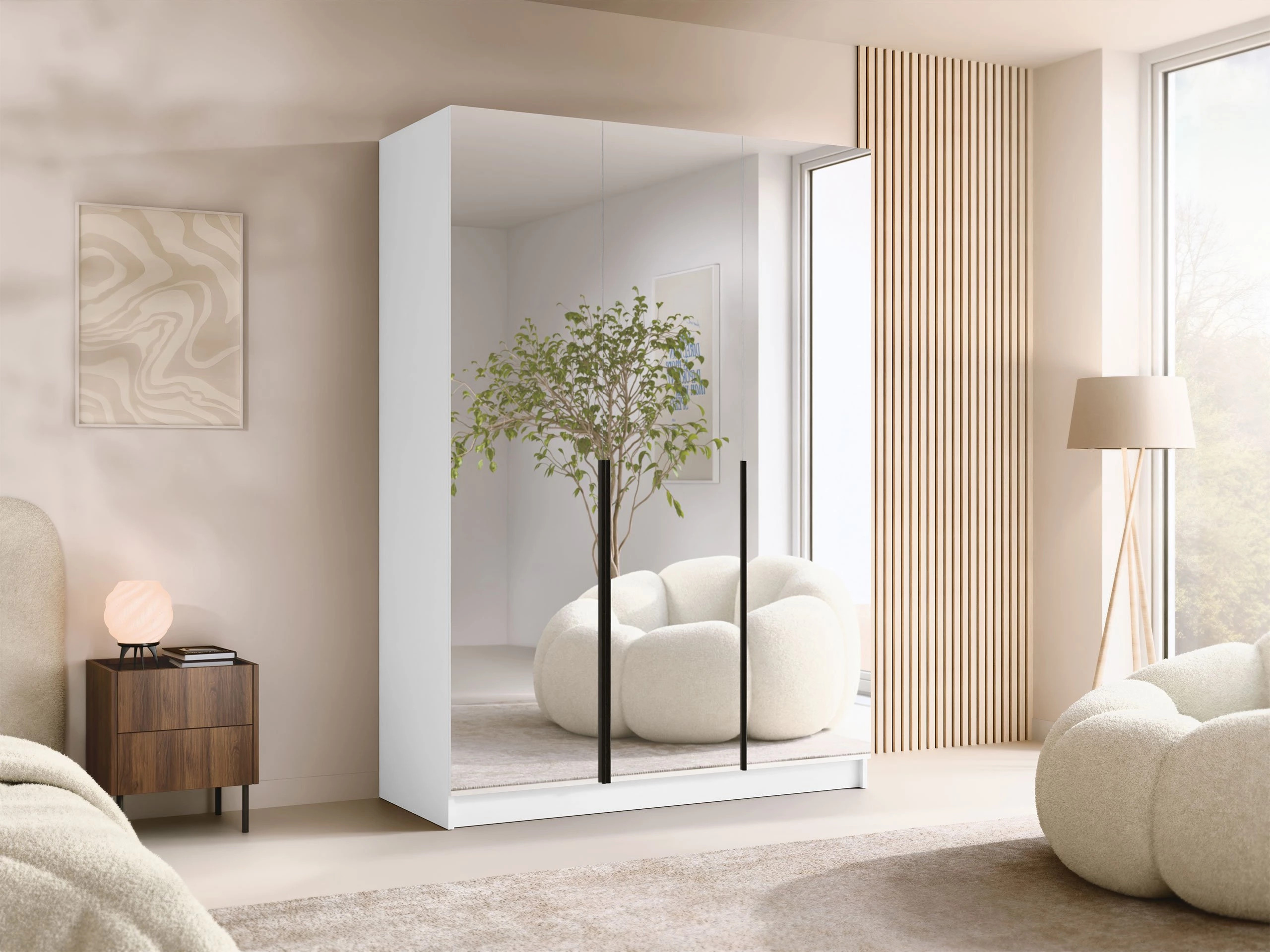 Roupeiro Closico Decoron III (Branco + Preto)