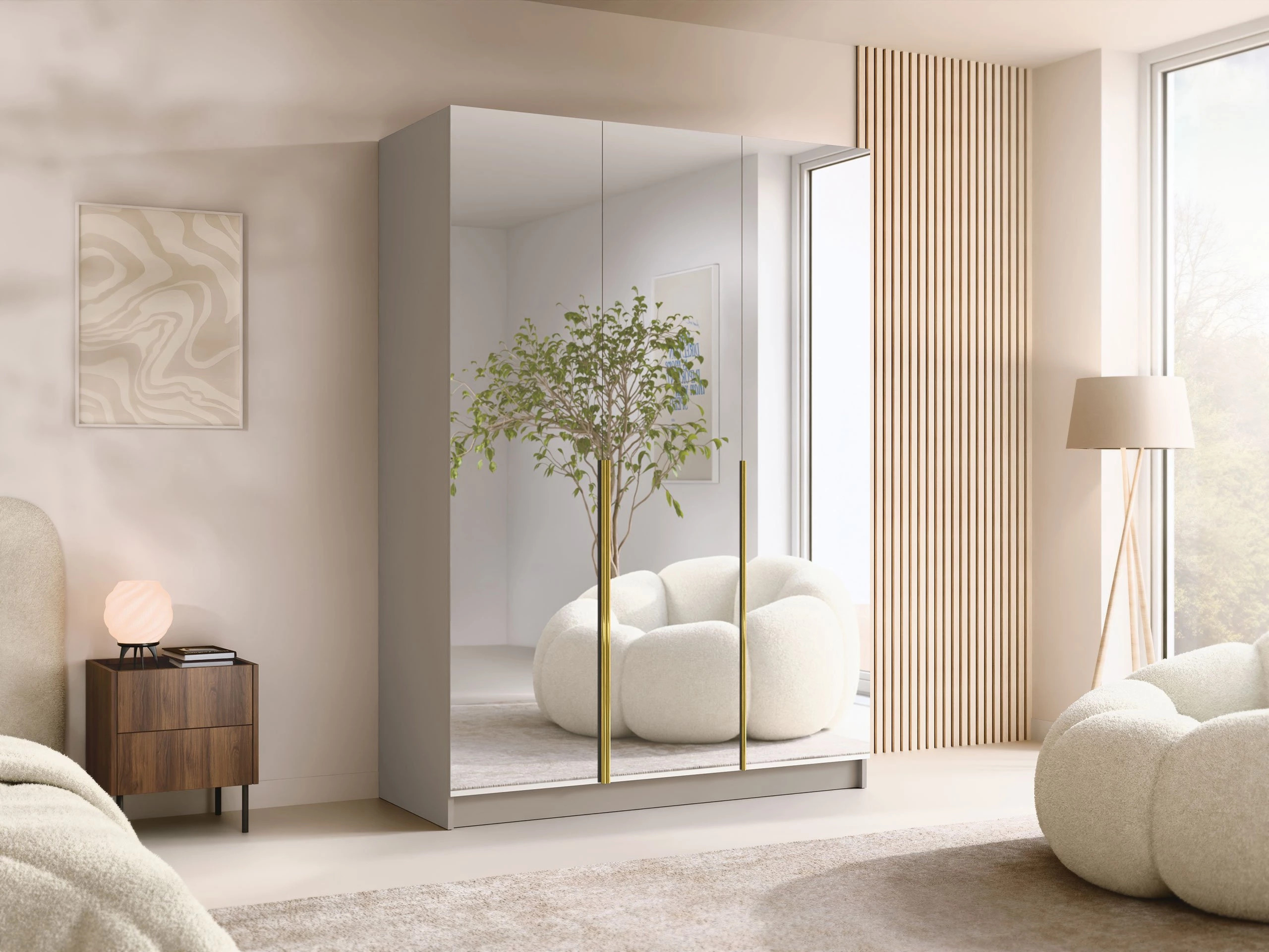 Roupeiro Closico Decoron III (Caxemira + Dourado)