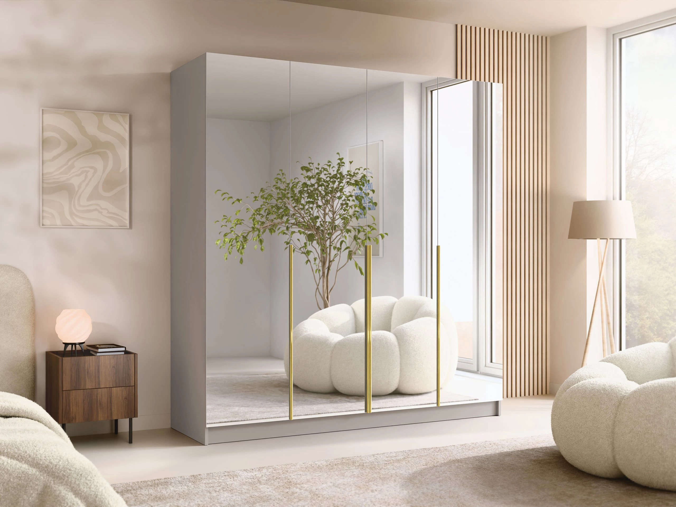 Roupeiro Closico Navor III (Caxemira + Dourado)