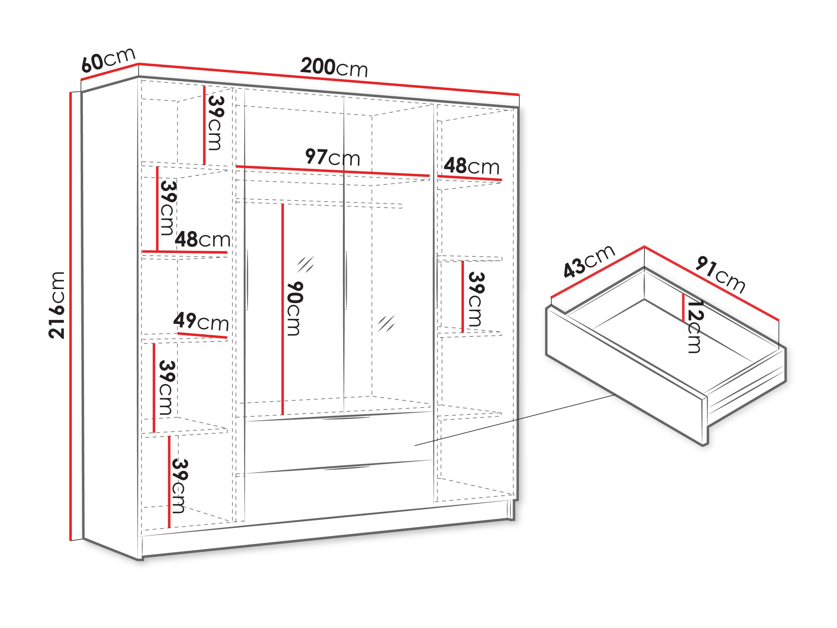 Roupeiro Closico 201 (Branco)