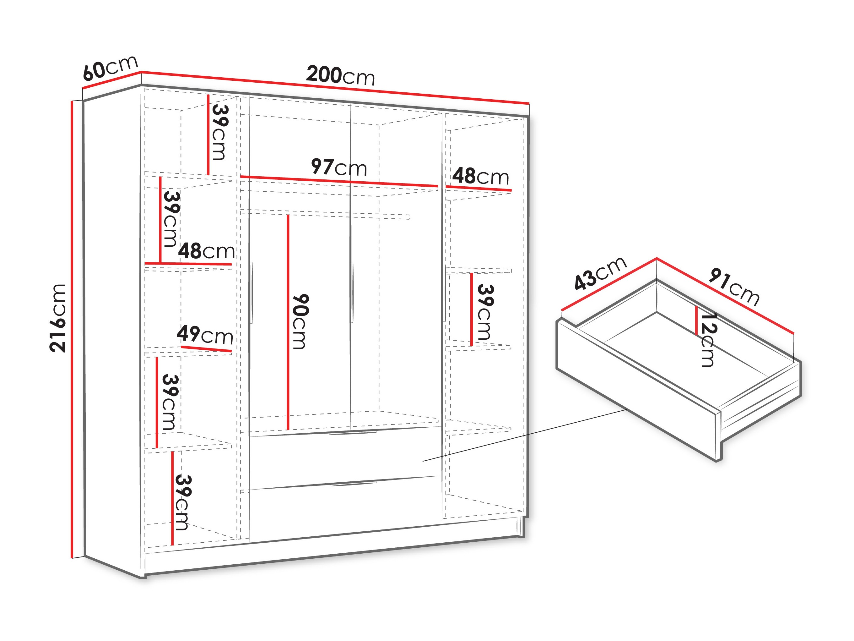 Roupeiro Closico 202 (Caxemira)
