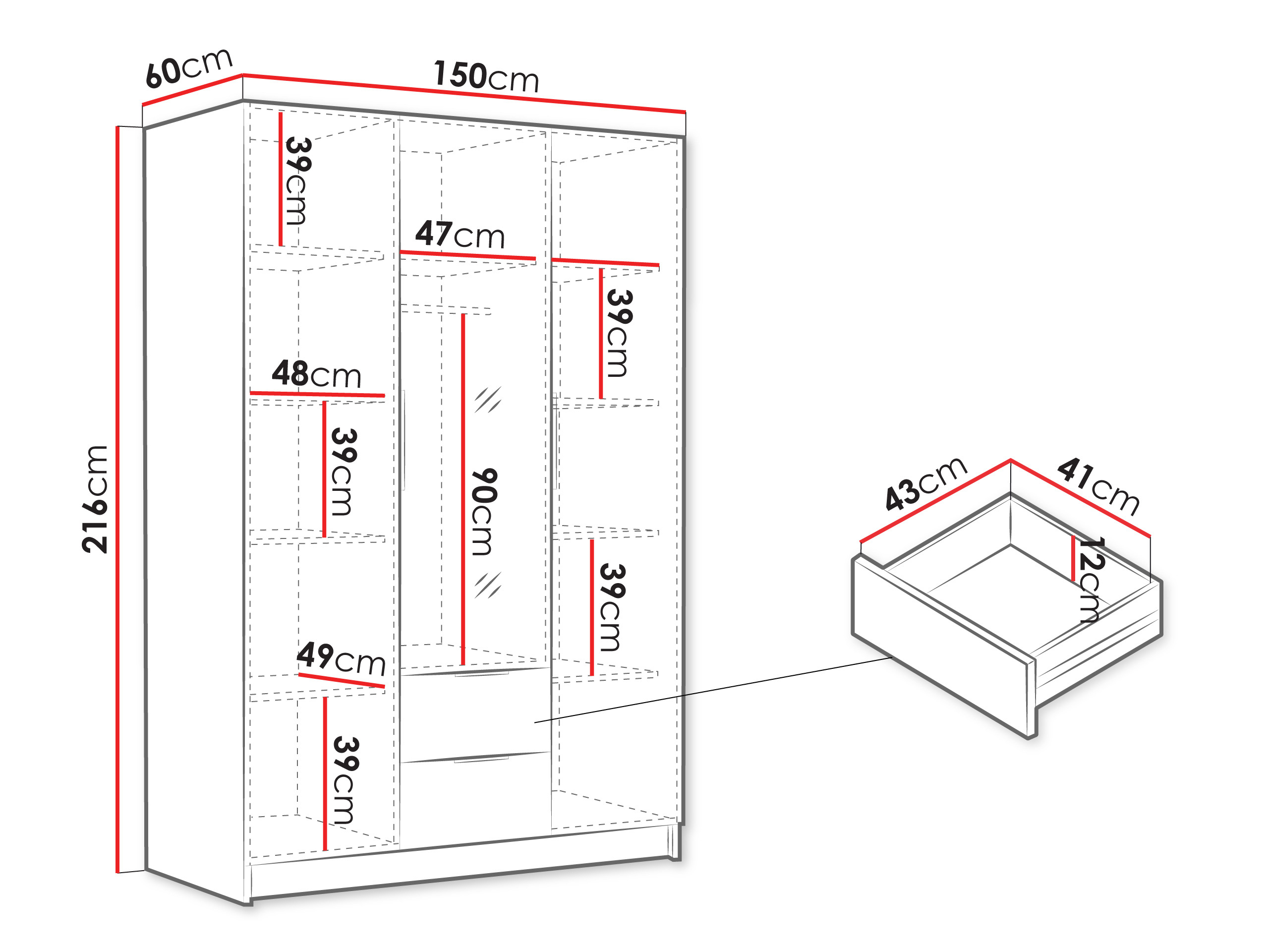 Roupeiro Closico Calvron II (Branco)
