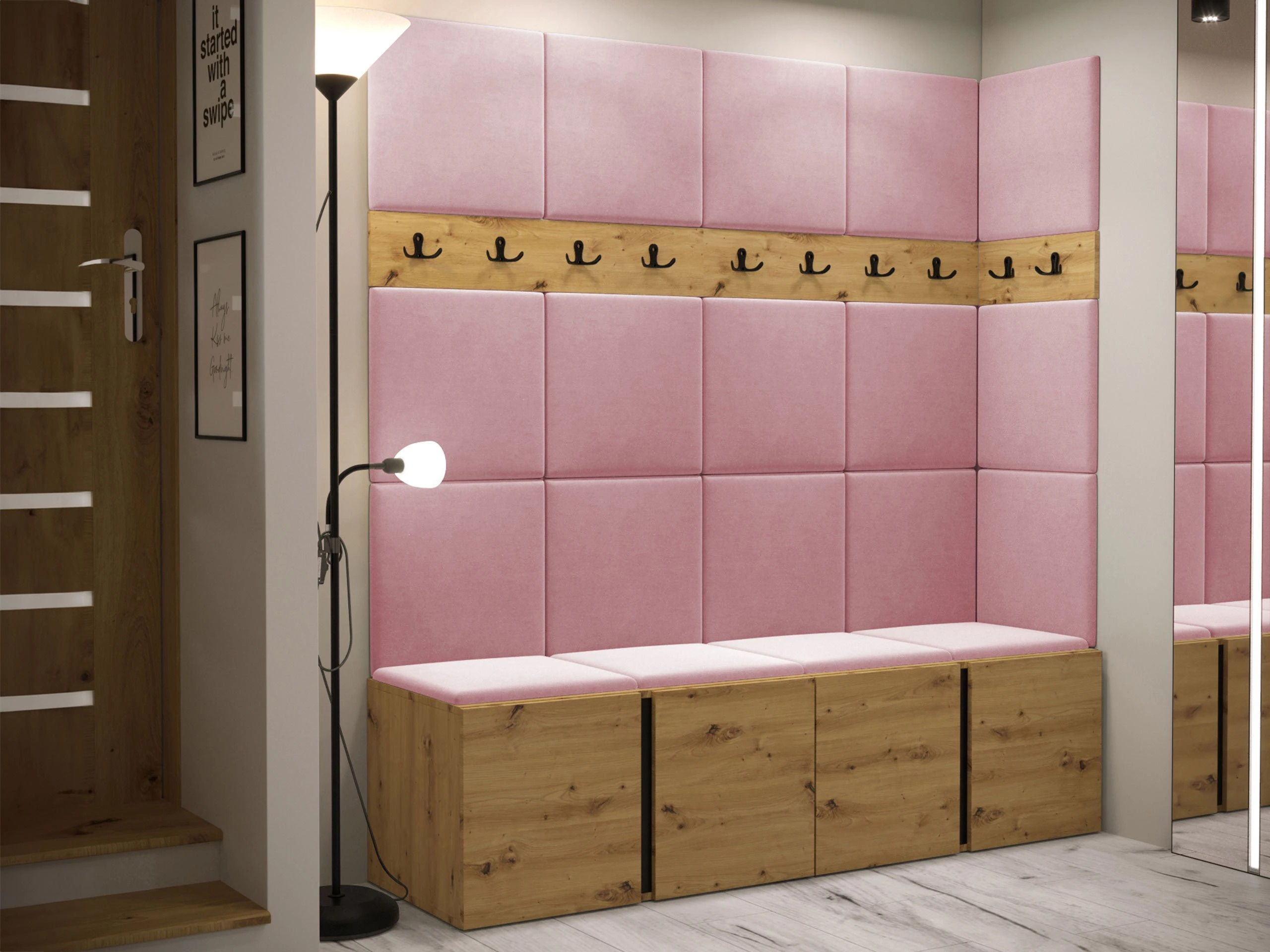 Conjunto para corredor Hartford 265 (Carvalho Artisan)