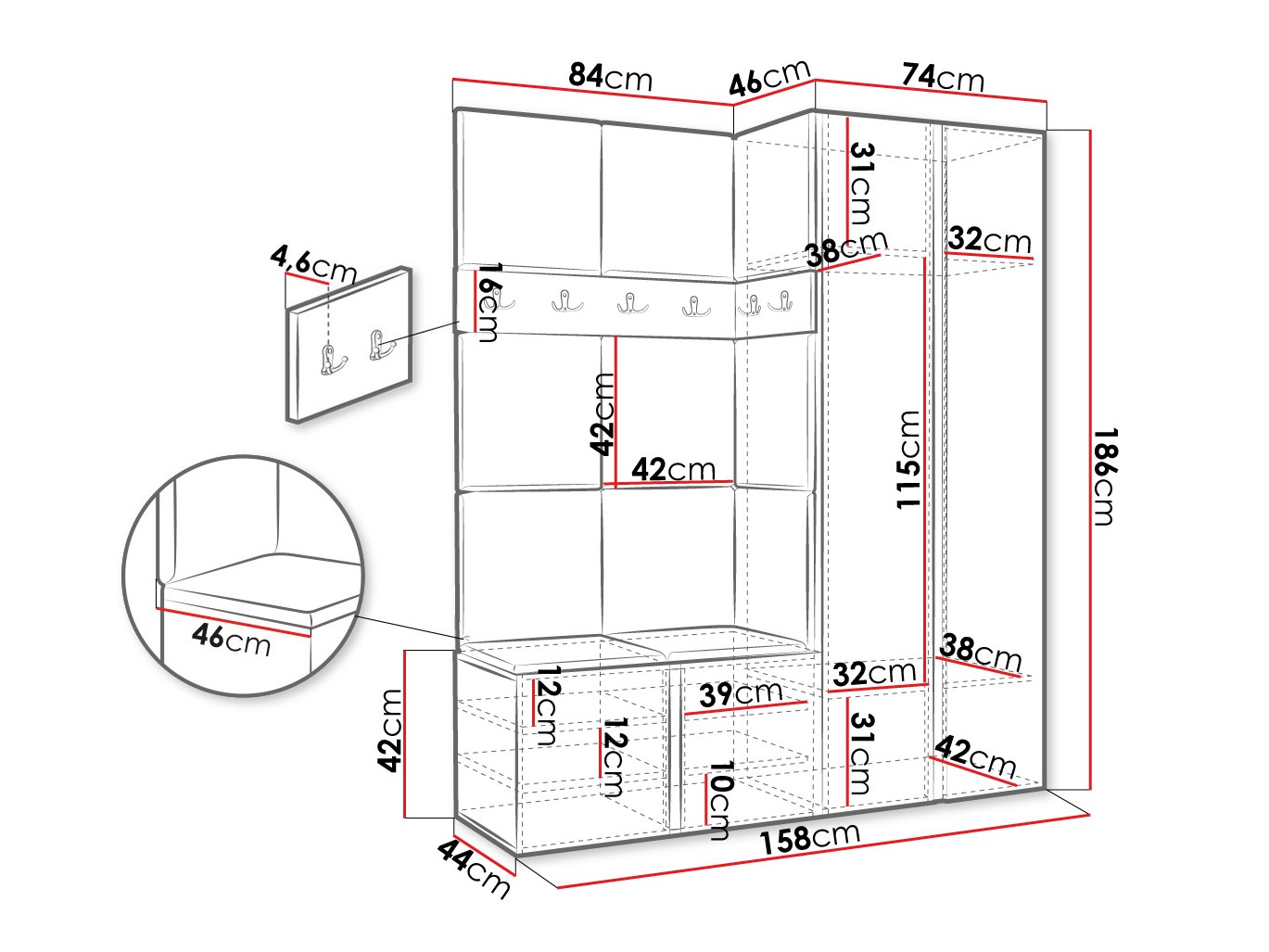 Conjunto para corredor Hartford 266 (Caxemira)