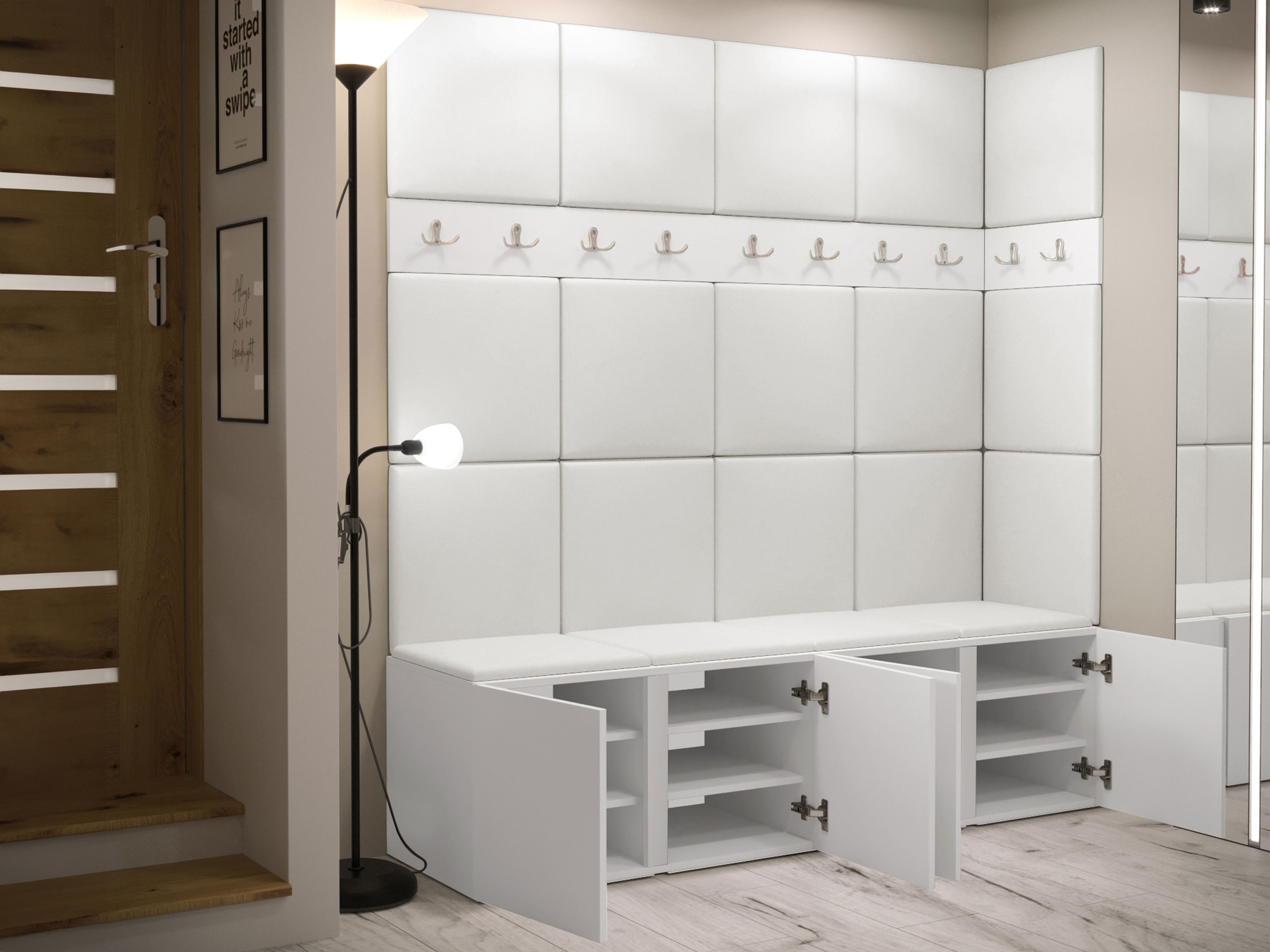 Conjunto para corredor Pinis II (Eco couro Soft 017)