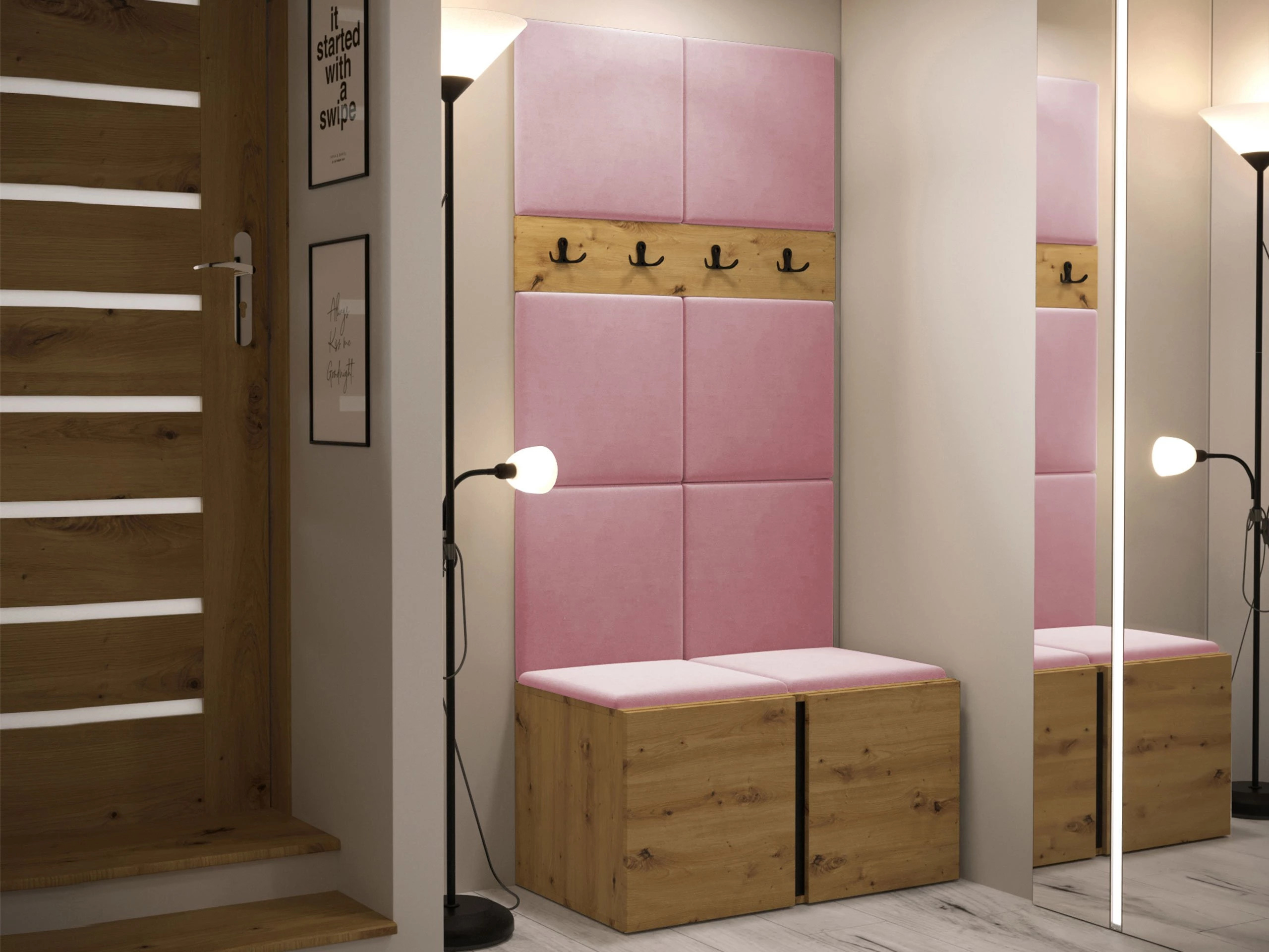 Conjunto para corredor Pinis IV (Carvalho Artisan)