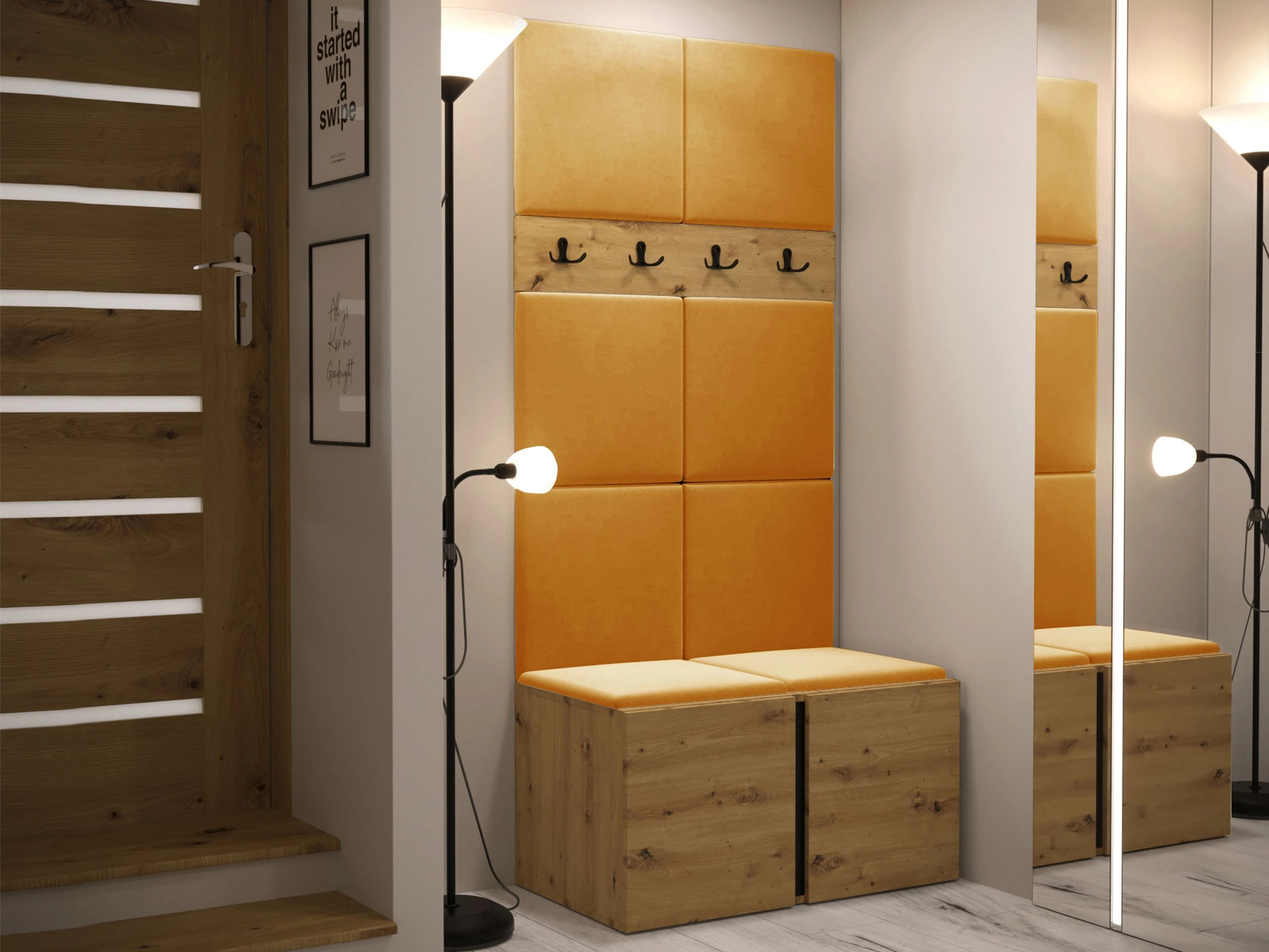 Conjunto para corredor Pinis IV (Carvalho Artisan)