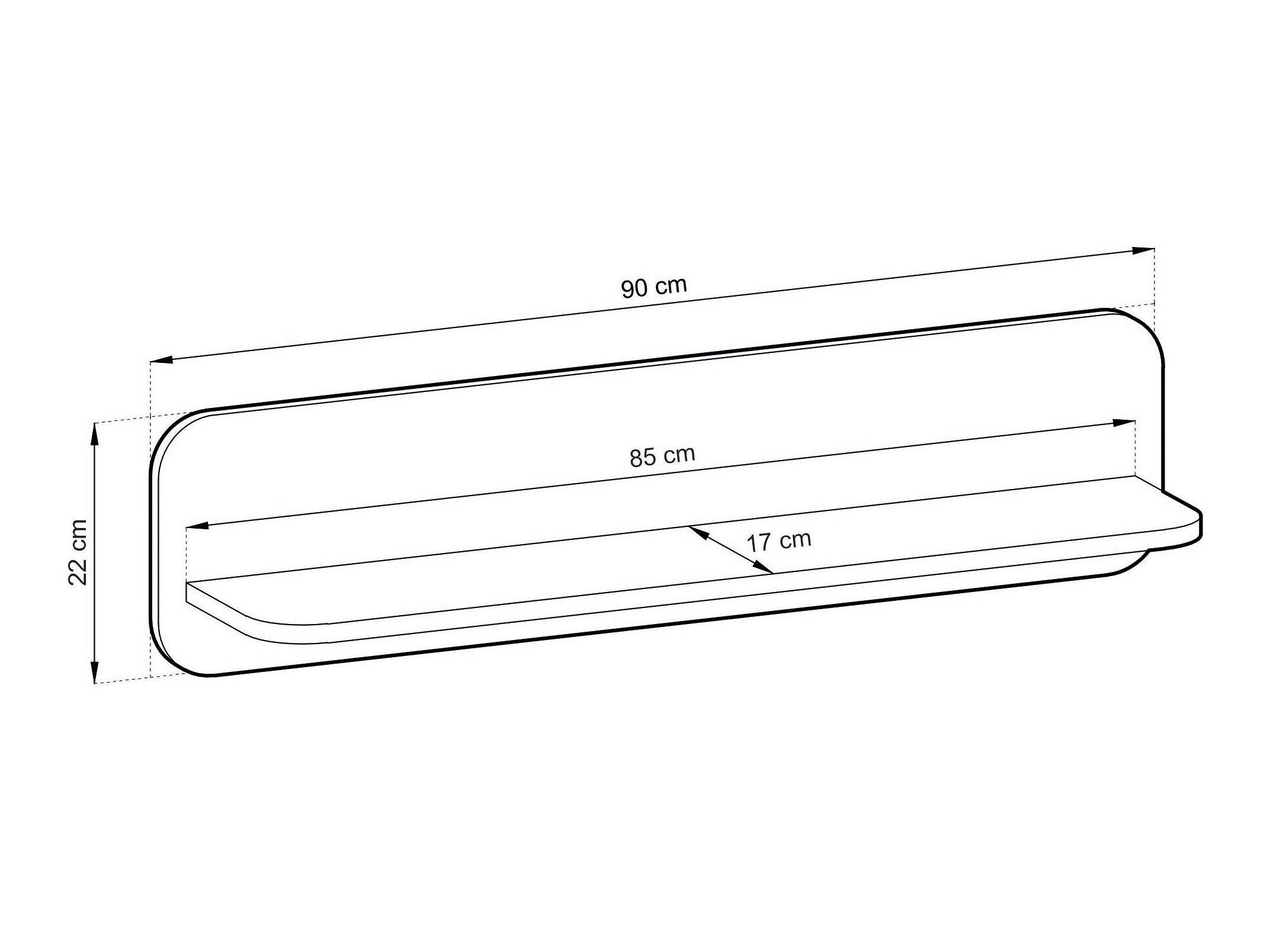 Estante de parede Vesdore 101