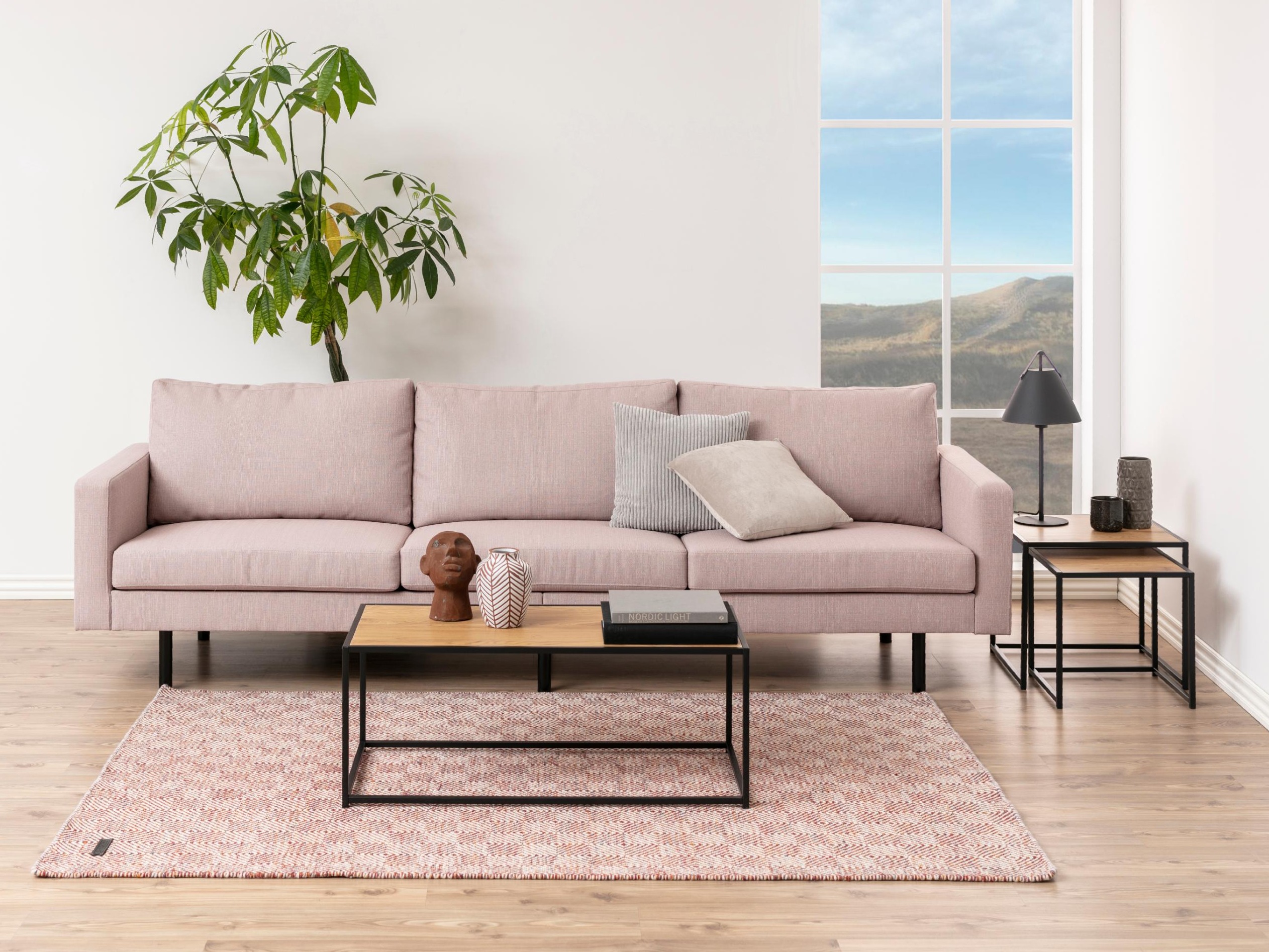 Mesa de centro Norsica Sevferi 147 (Carvalho selvagem + Preto)