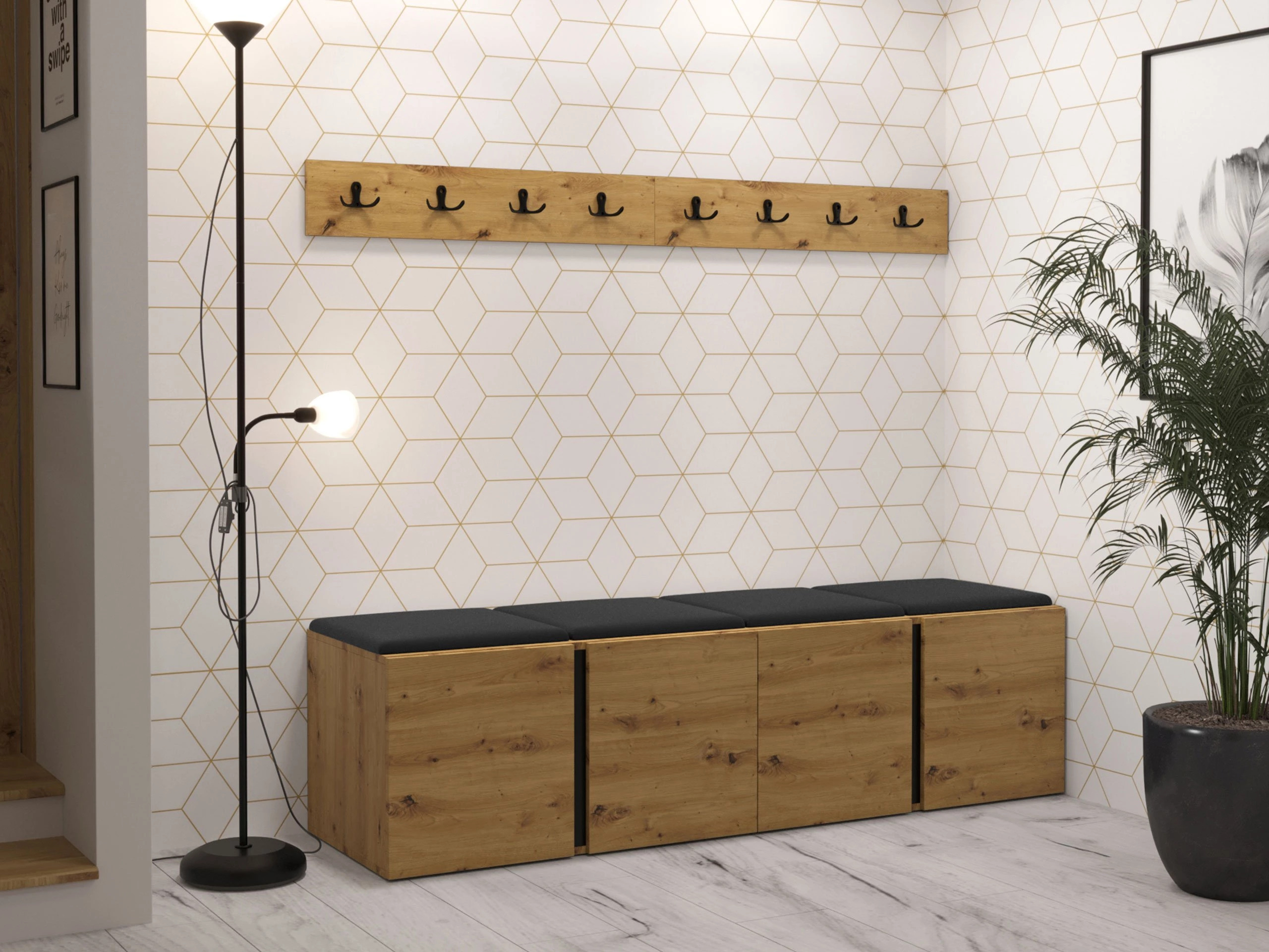Conjunto para corredor Pinis VII (Eco couro Soft 011)