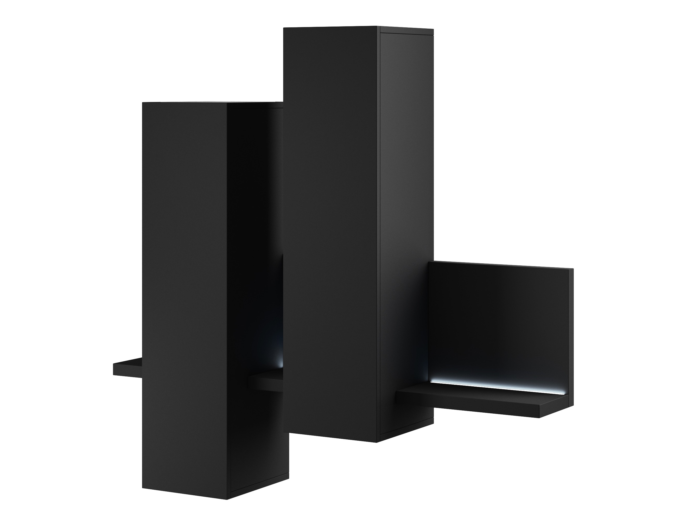 Armário suspenso Lutiva 101 (Preto matte)