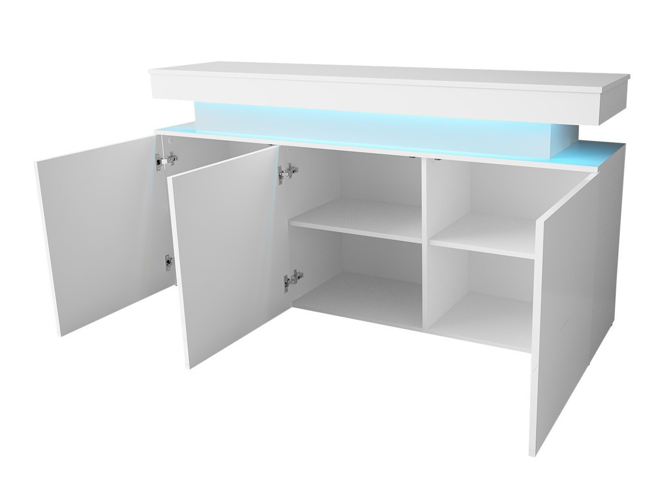 Conjunto para sala de estar Monfero I (Preto + Preto brilhante)