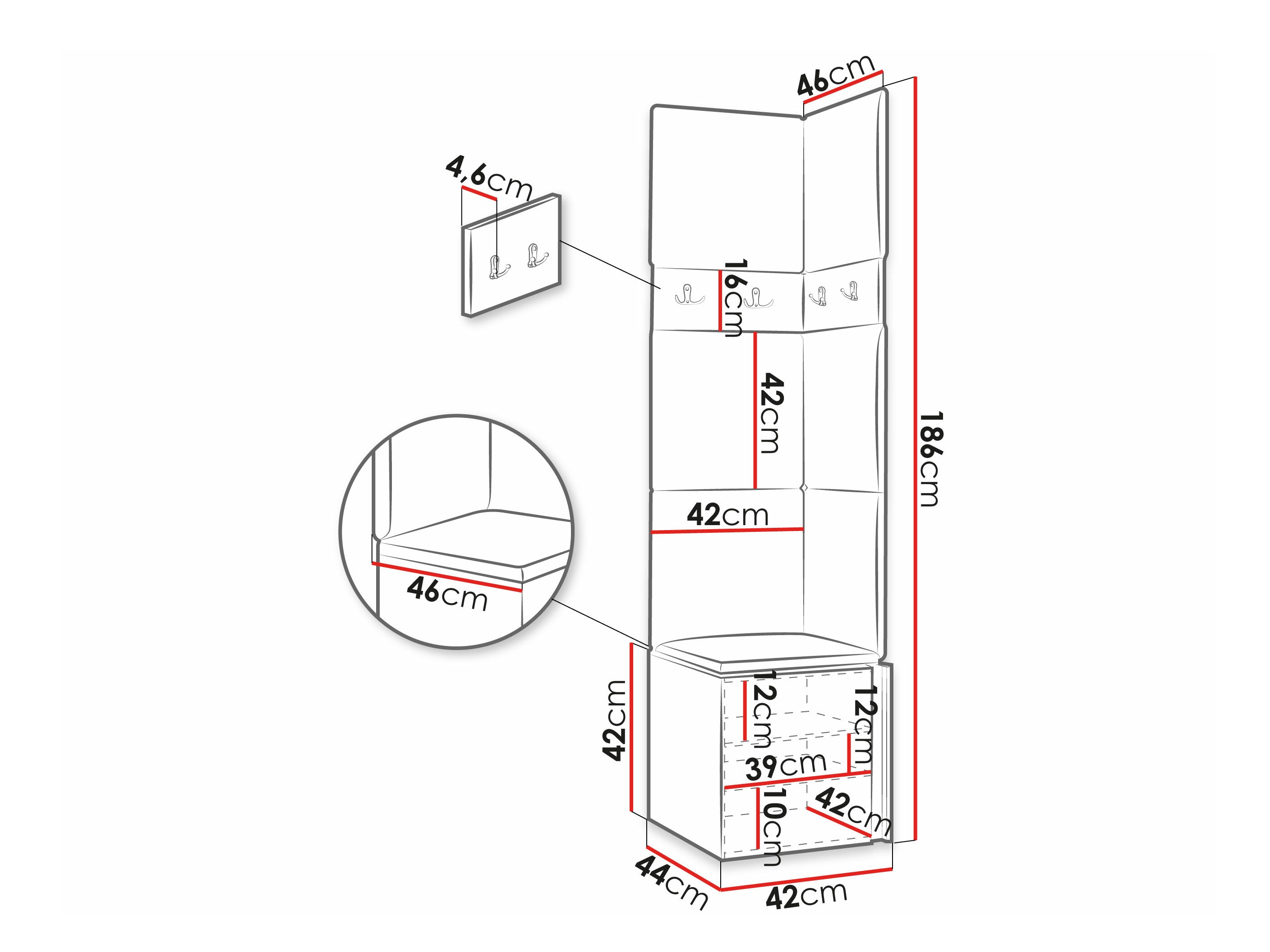 Conjunto para corredor Pinis XXI (Eco couro Soft 017)