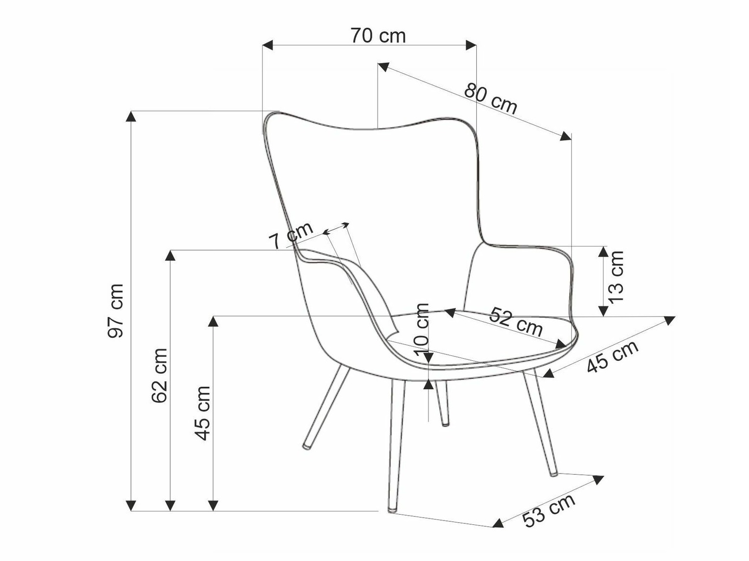 Poltrona Houston 1610 (Amarelo)