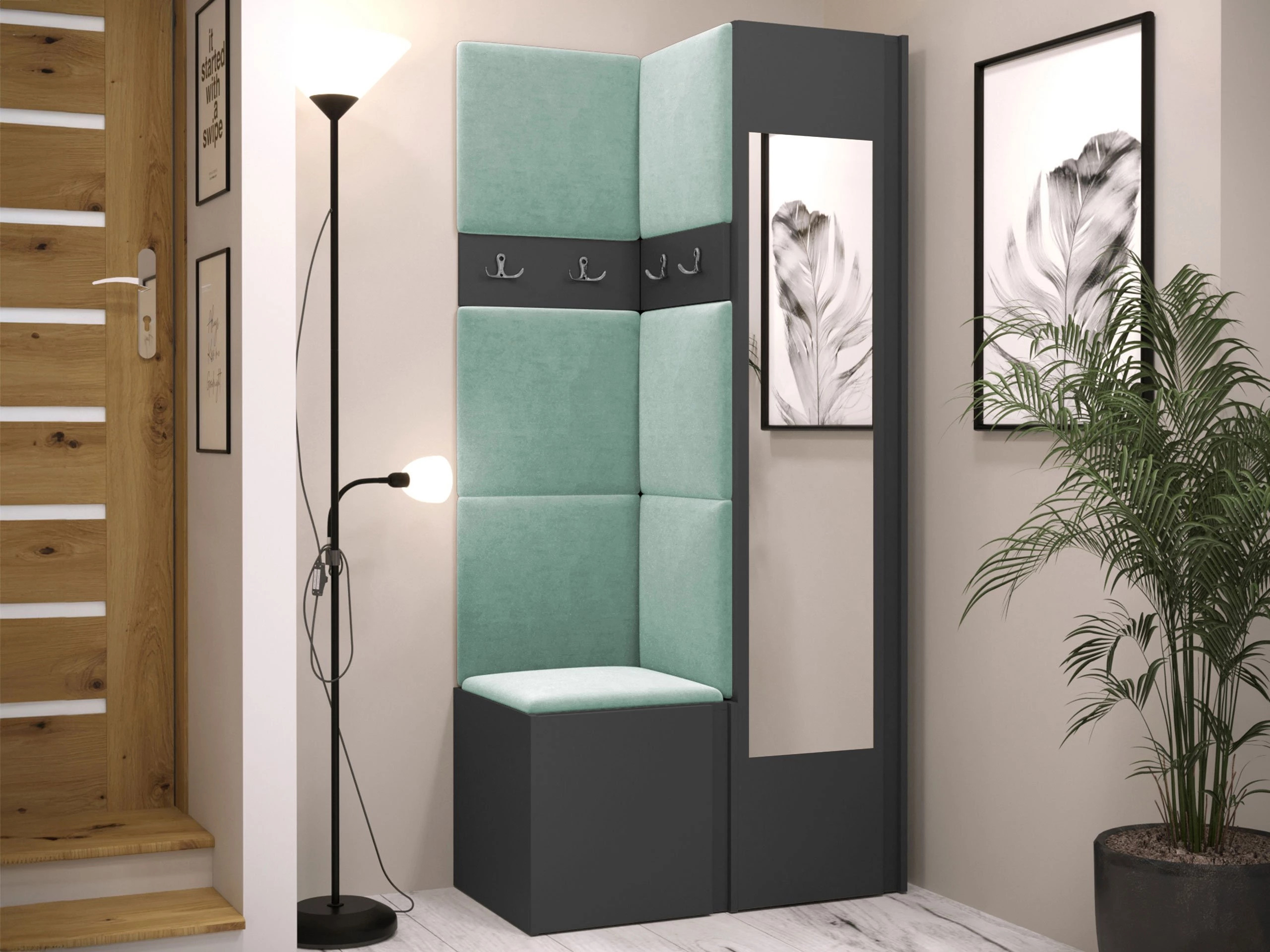 Conjunto para corredor Pinis XXV (Grafite)