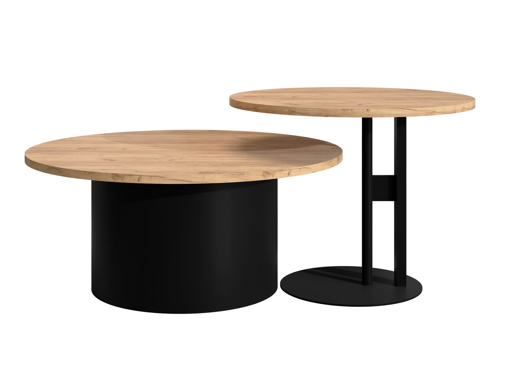 Conjunto de mesa de centro Oswego 159 (Craft de carvalho dourado)