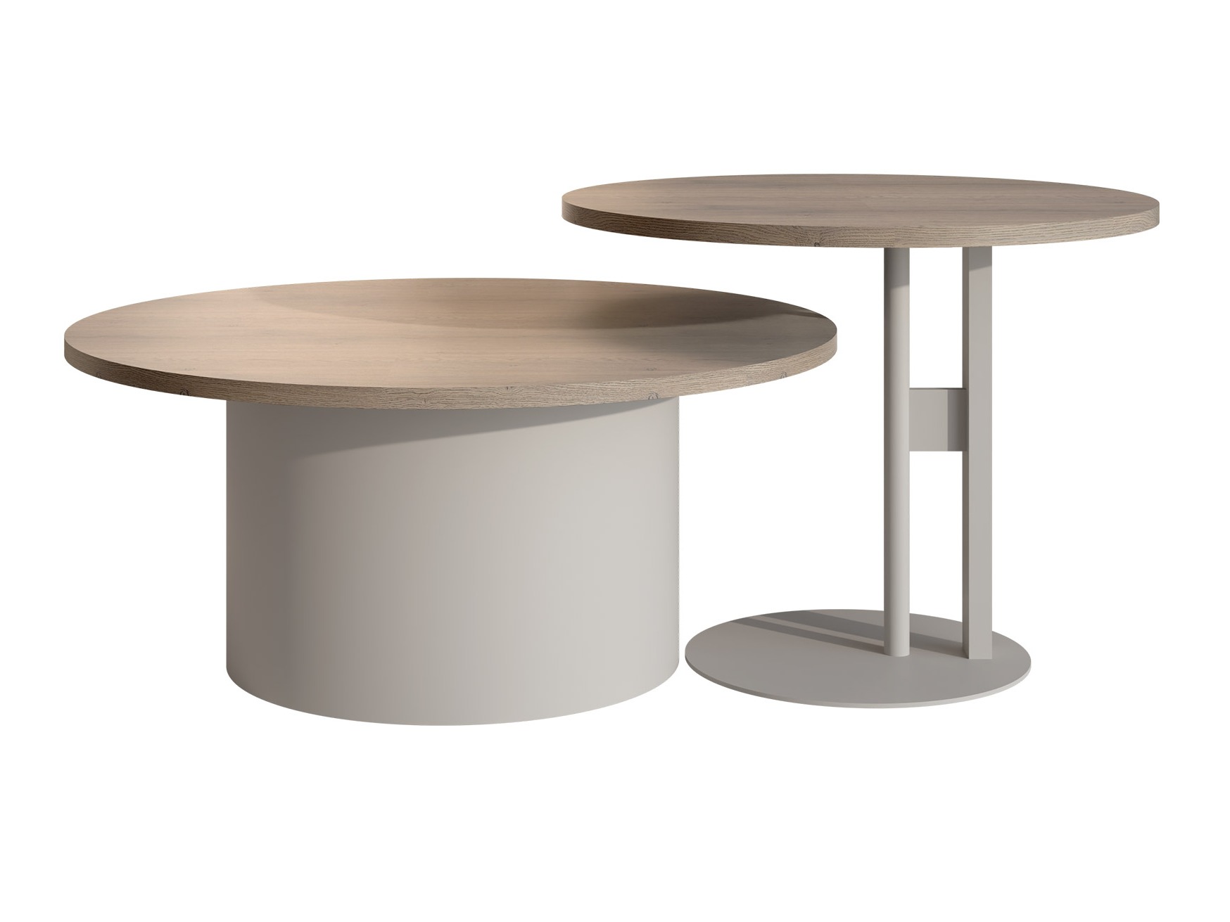 Conjunto de mesa de centro Oswego 160 (Carvalho)