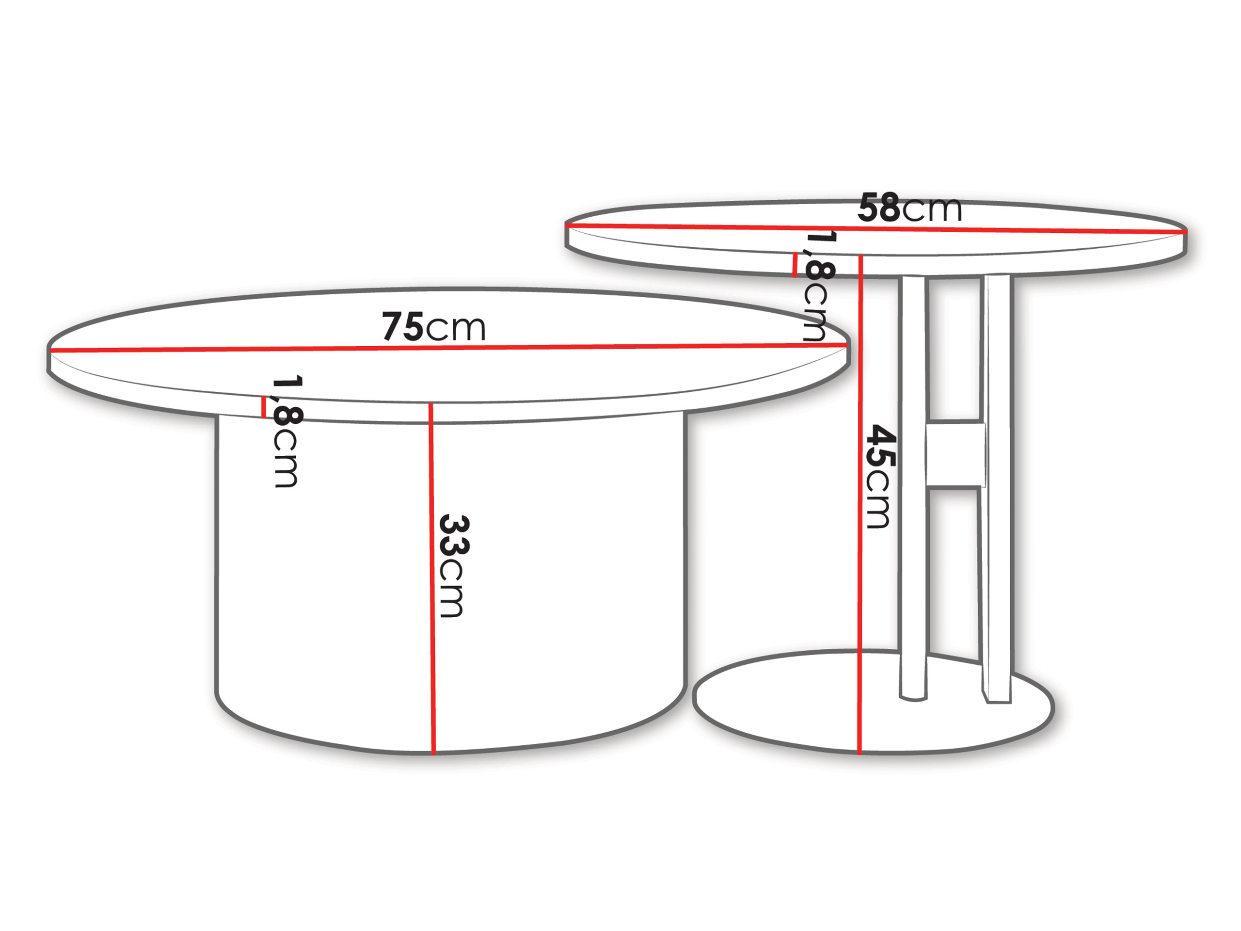 Conjunto de mesa de centro Oswego 160
