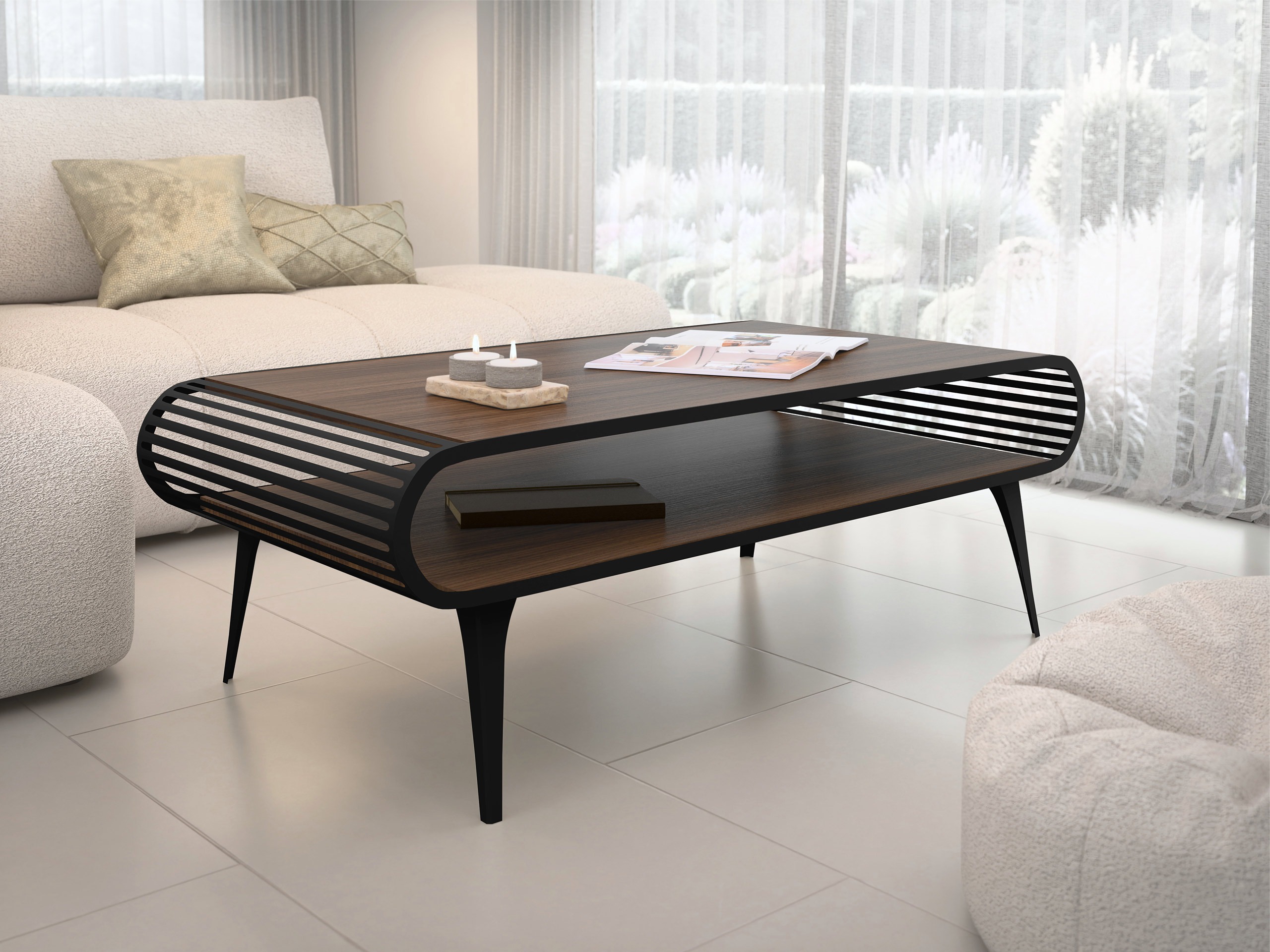 Mesa de centro Oswego 161 (Nogueira)