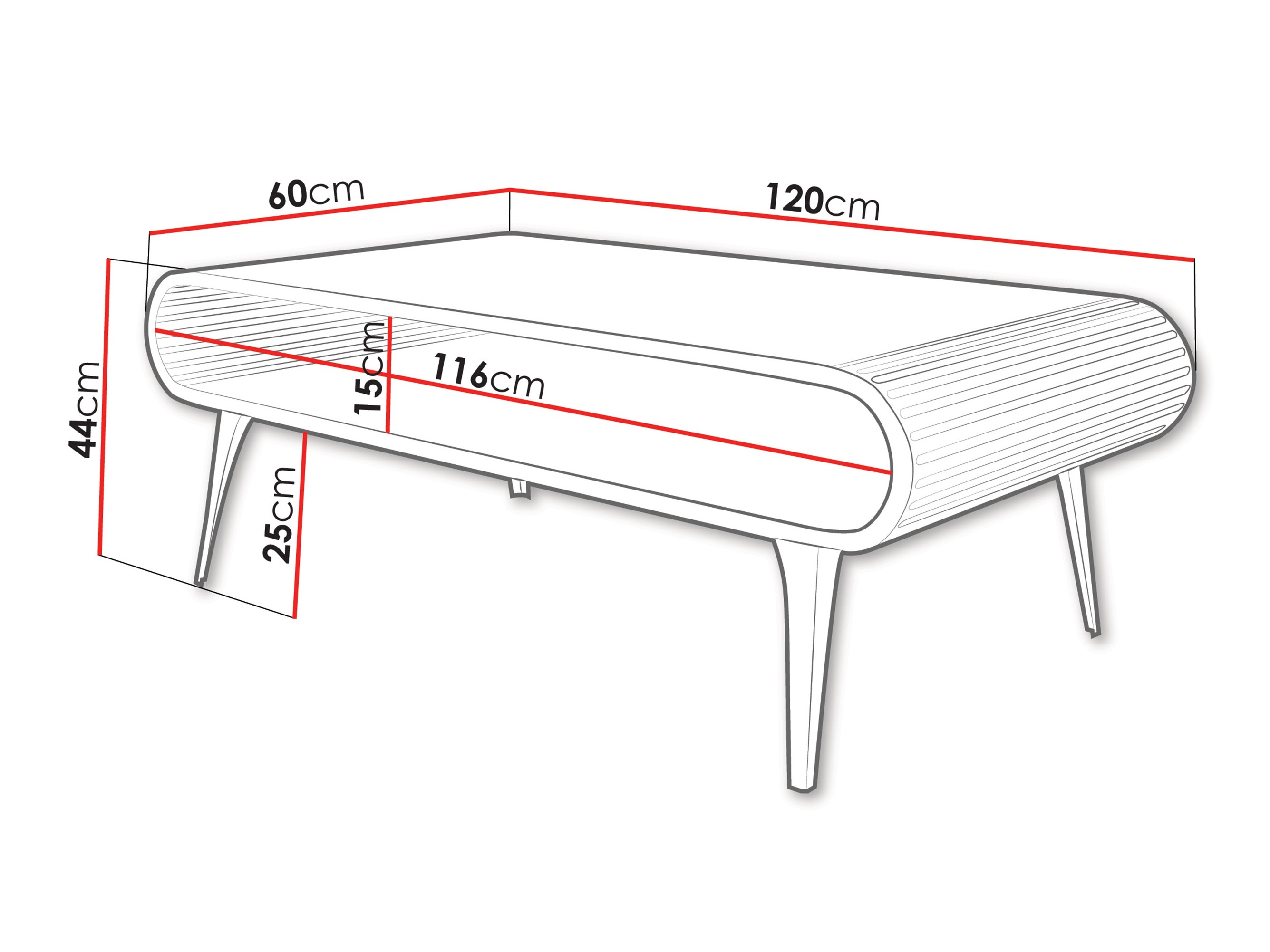 Mesa de centro Oswego 162 (Branco)