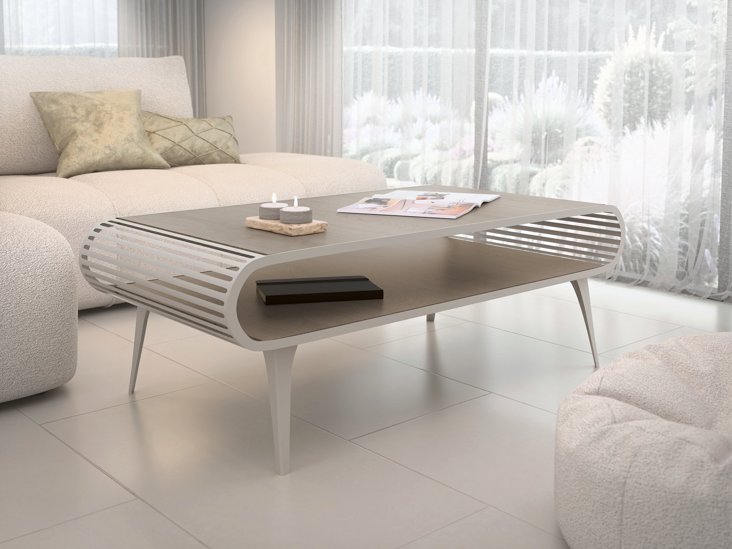 Mesa de centro Oswego 162 (Carvalho)