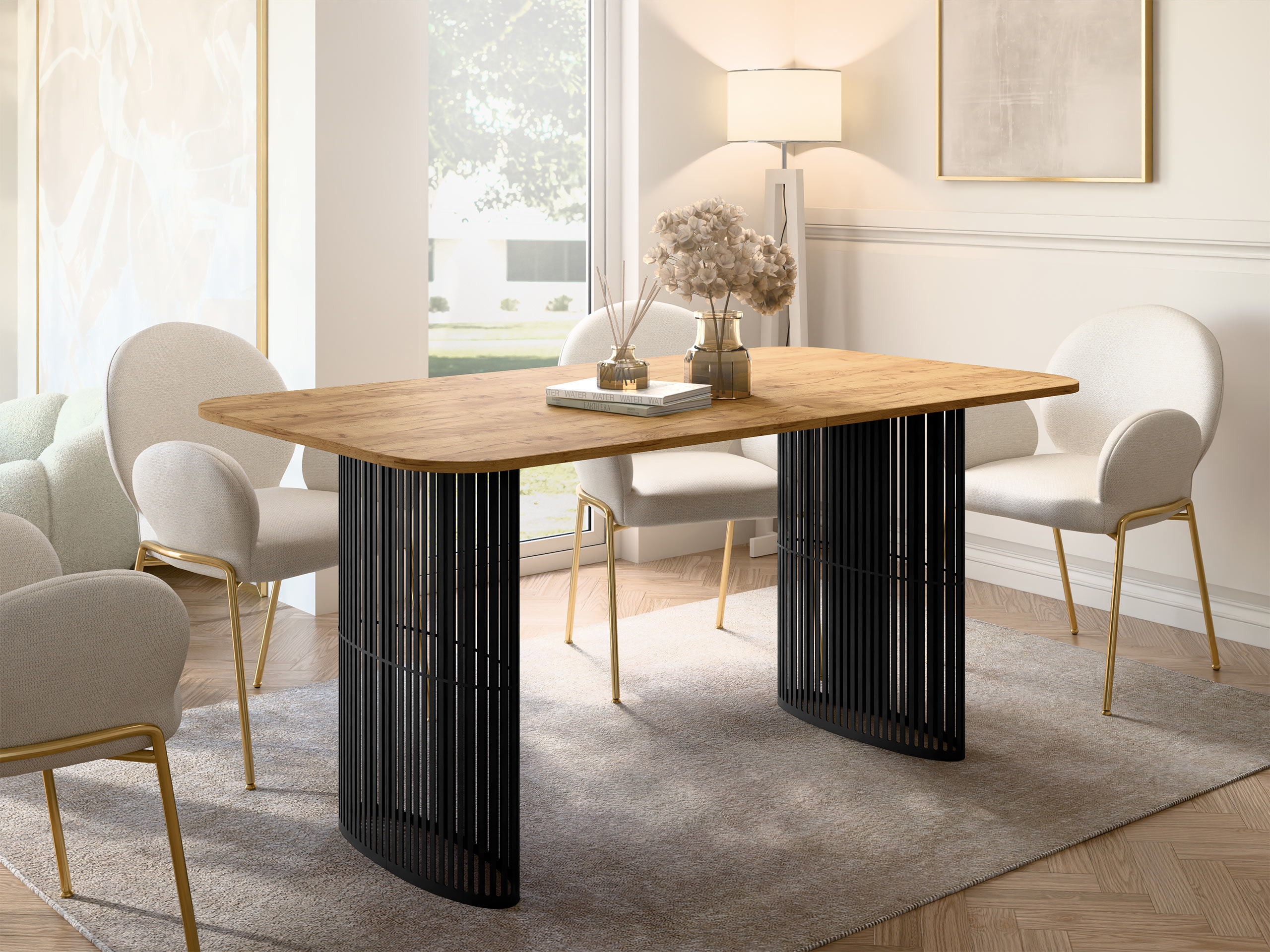 Mesa Oswego 163 (Craft de carvalho dourado)