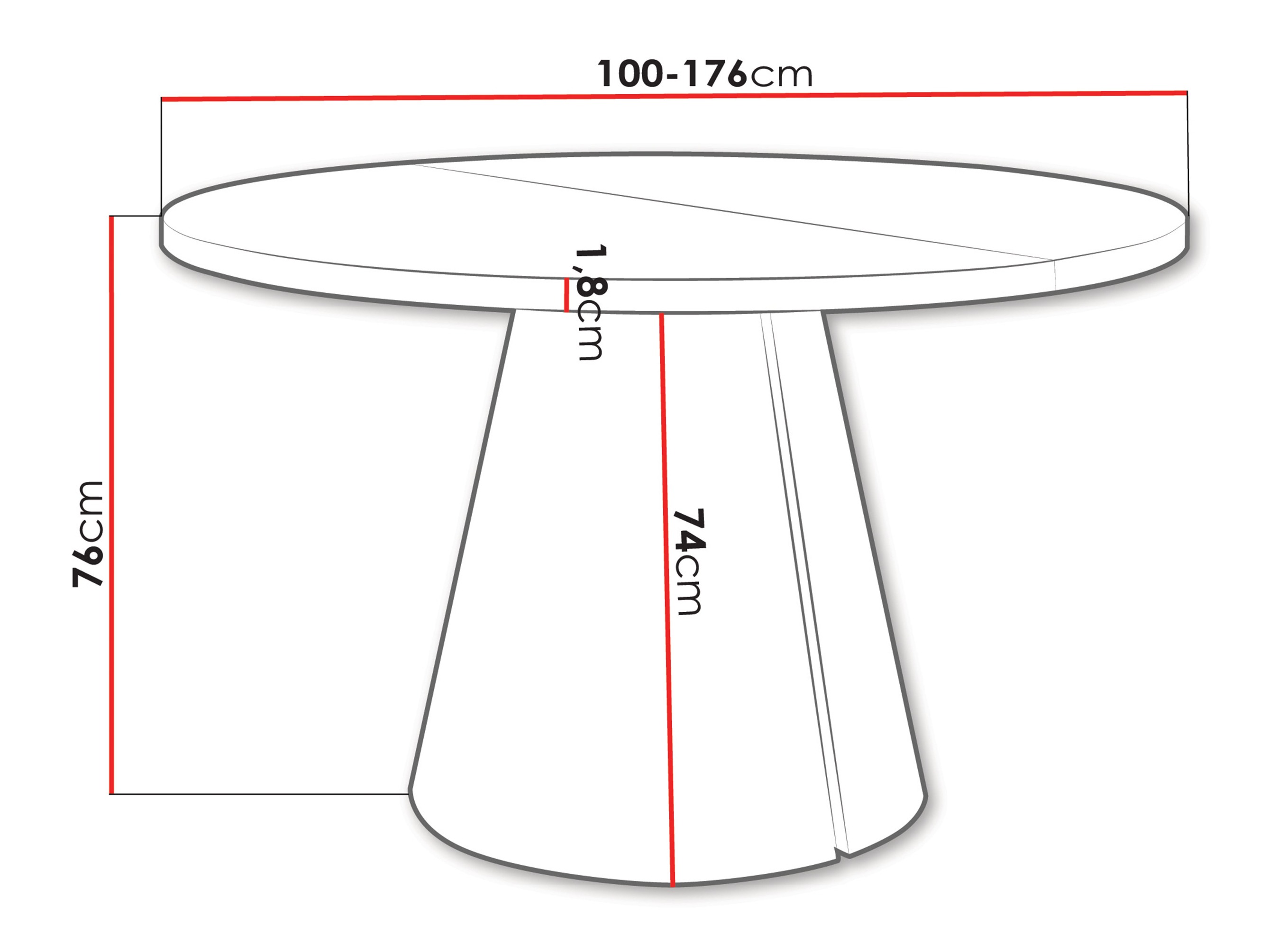 Mesa Oswego 166 (Carvalho)