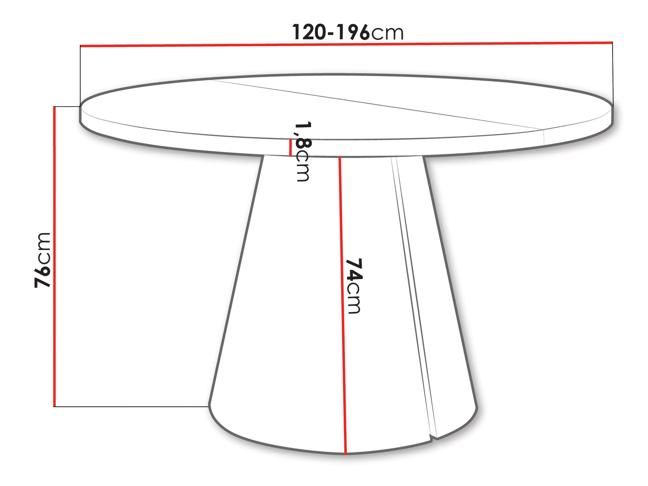Mesa Oswego 167 (Mármore preto)