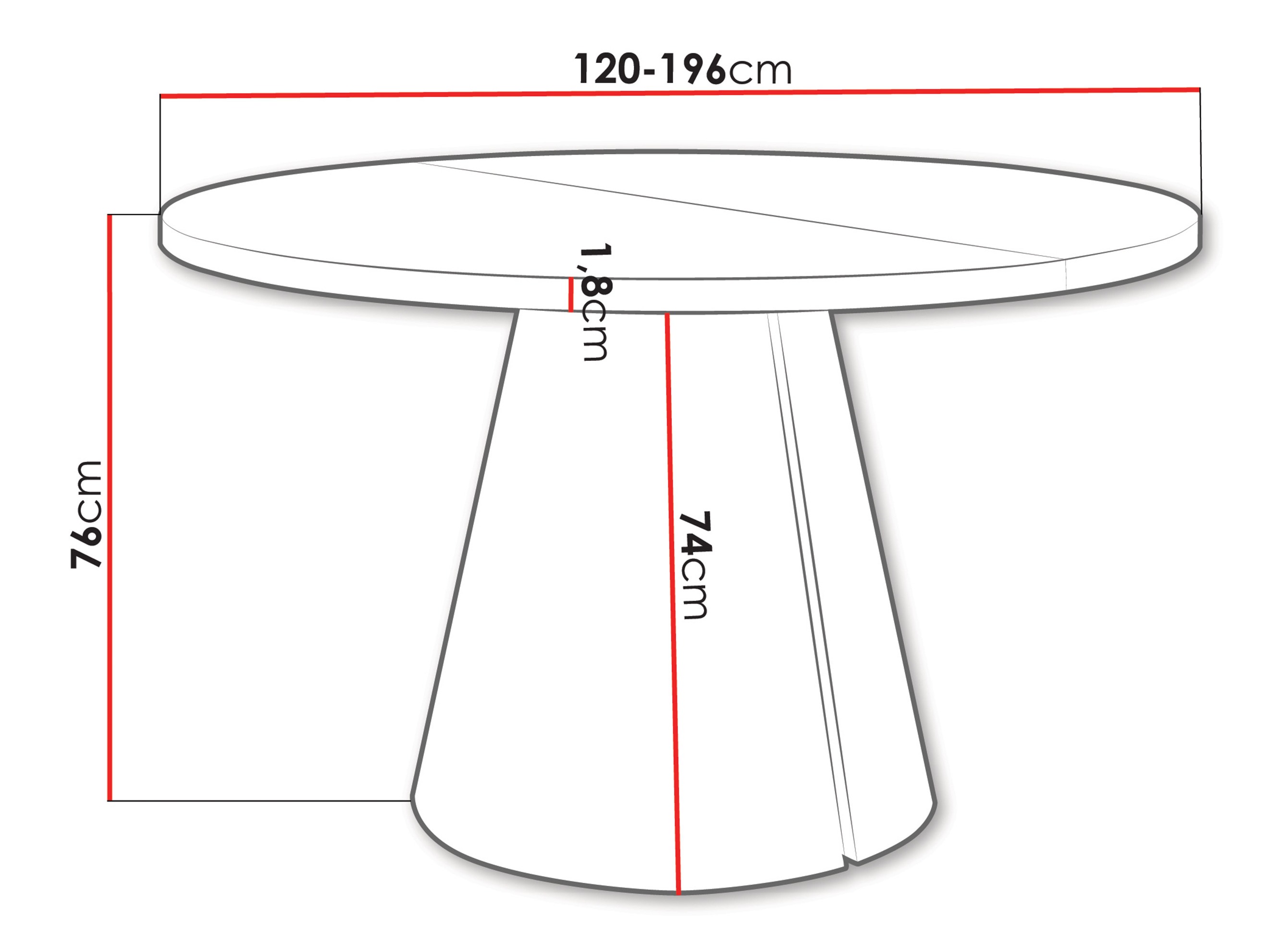 Mesa Oswego 168 (Branco)