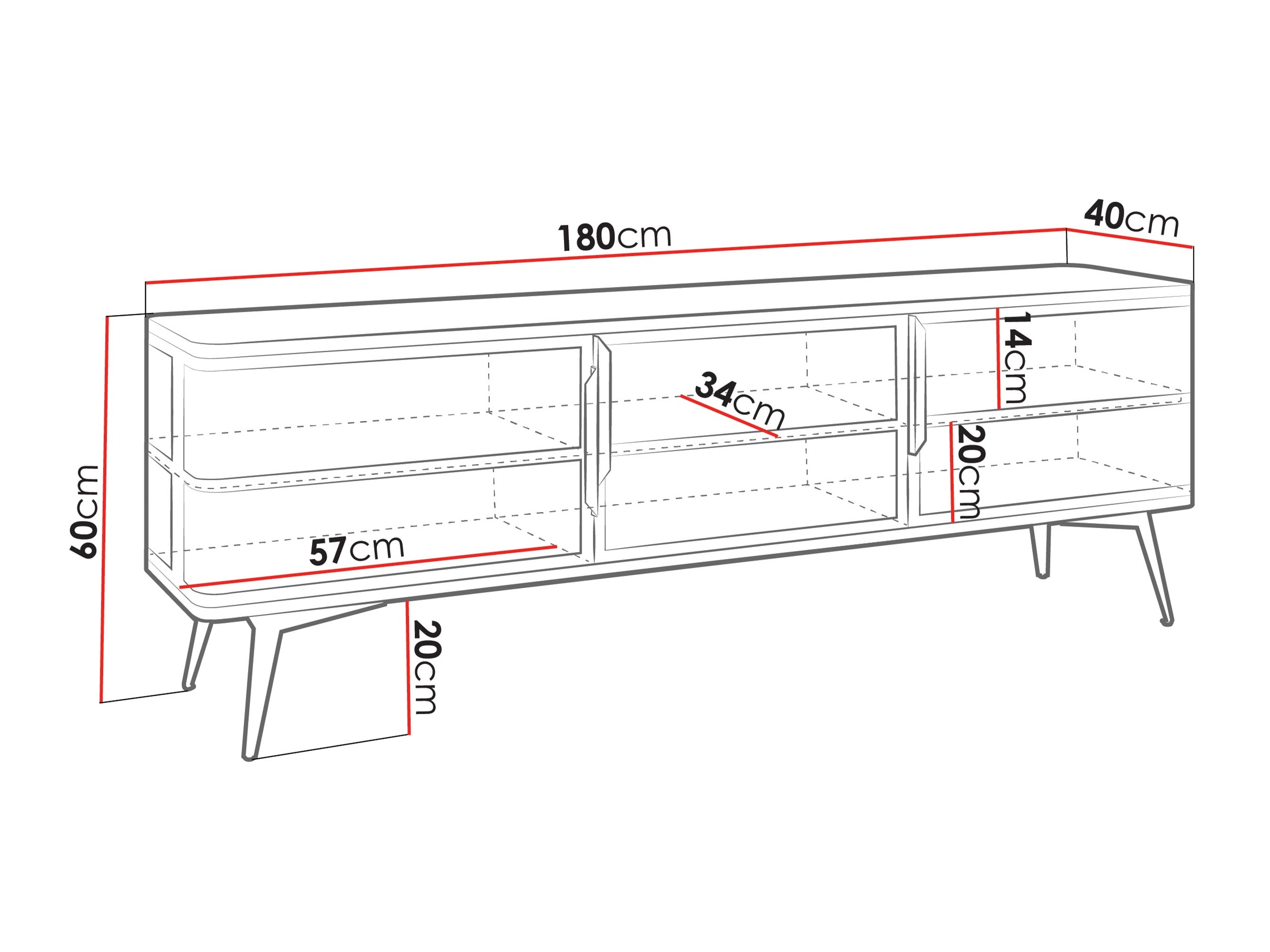 Móvel de TV Camfelo 102 (Preto)