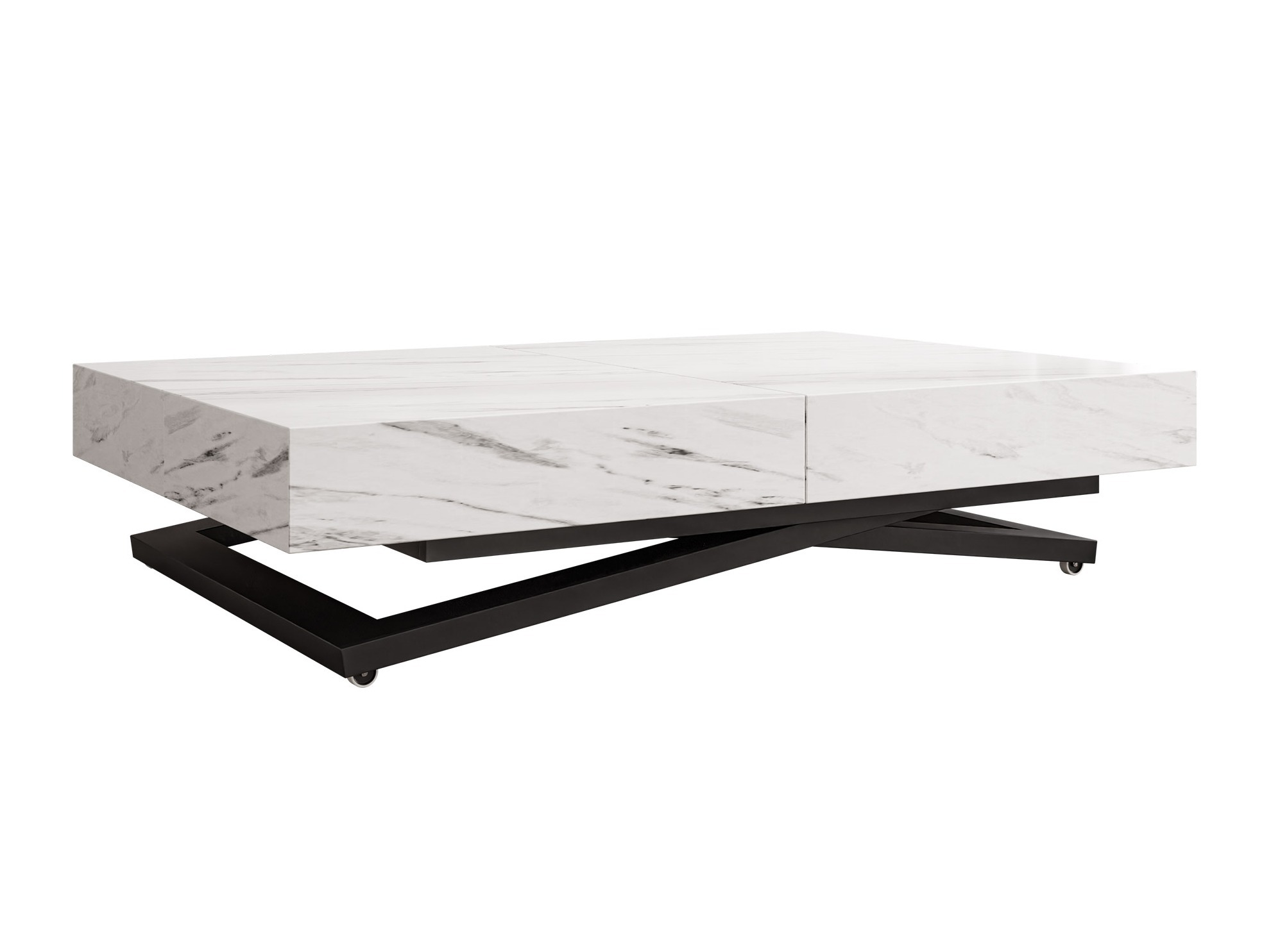 Mesa de centro extensível Oswego 171 (Marmore branco)