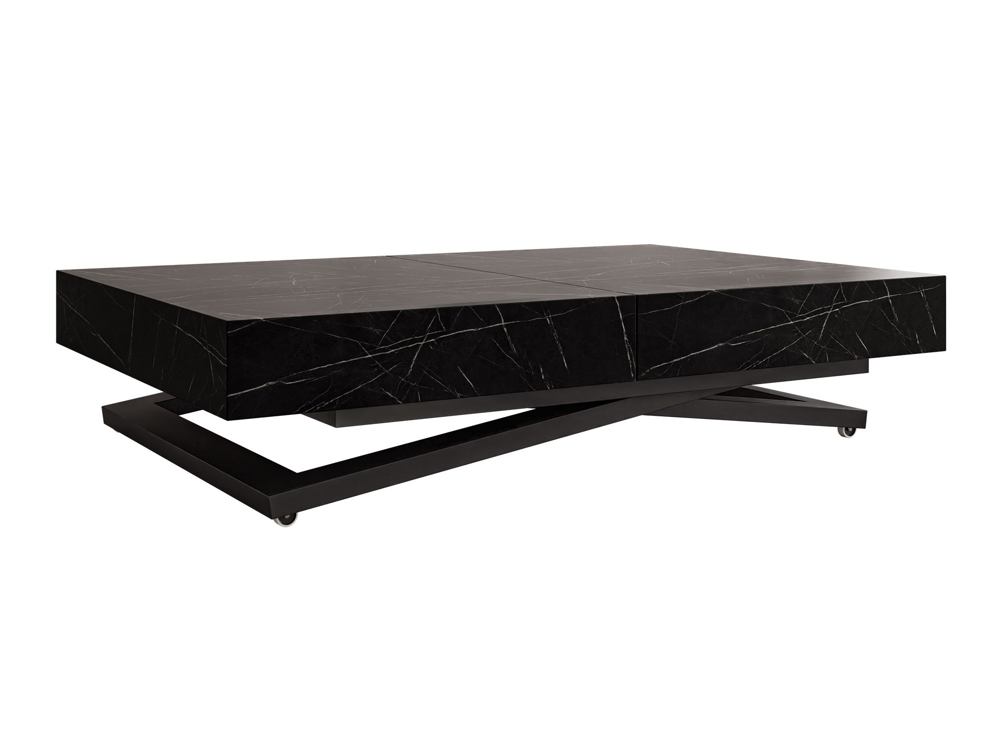 Mesa de centro extensível Oswego 171 (Mármore preto)