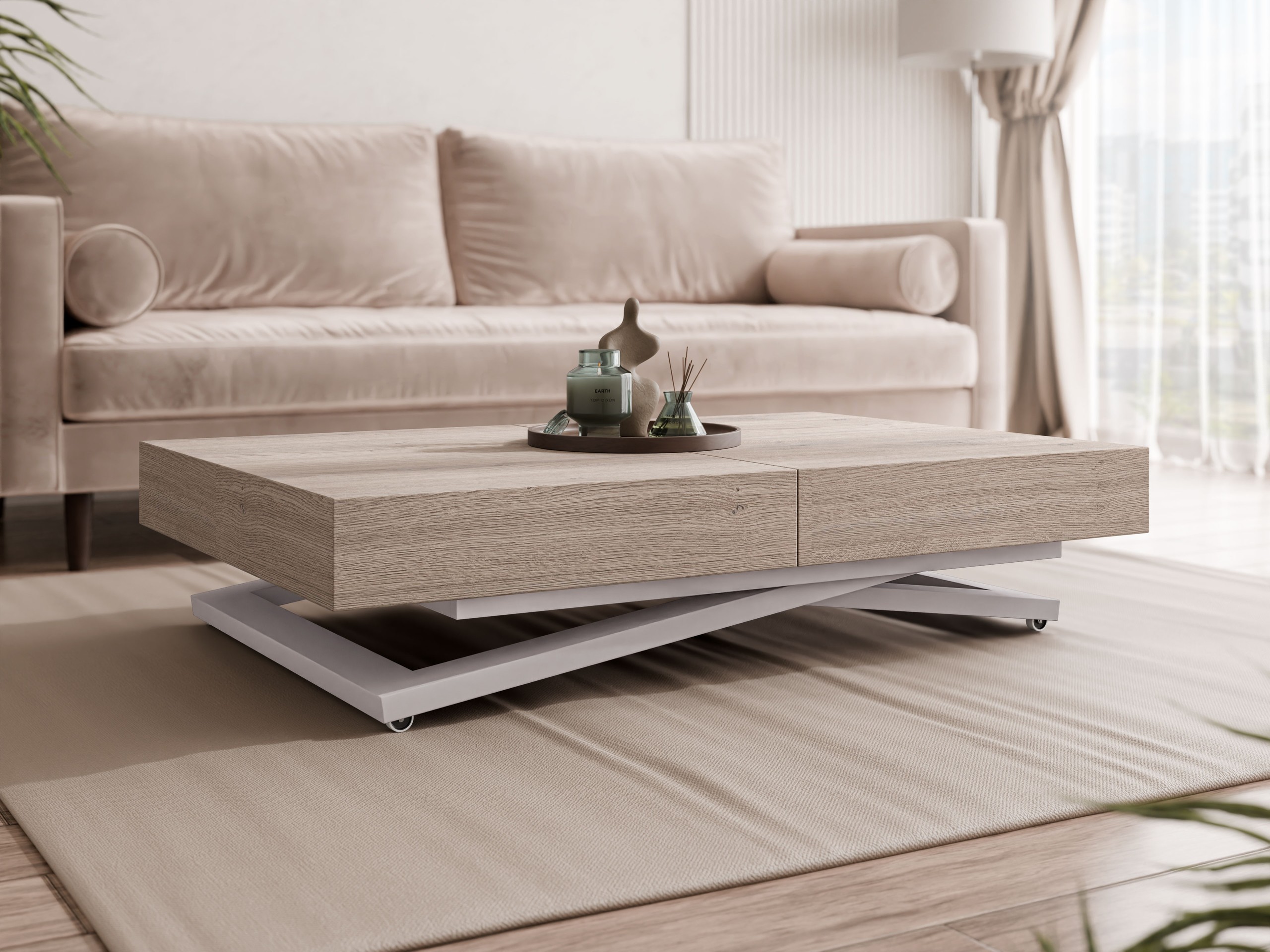 Mesa de centro extensível Oswego 172 (Carvalho)