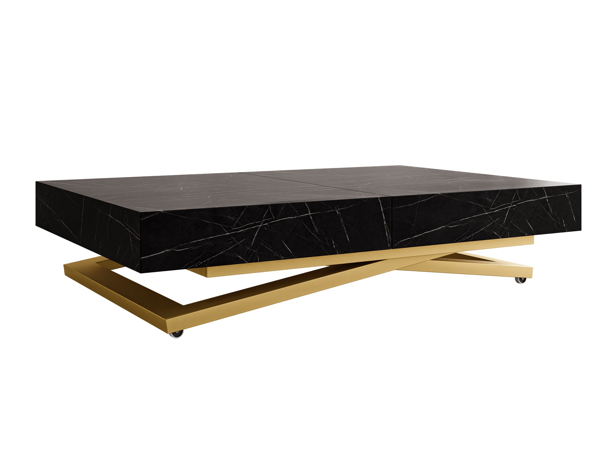 Mesa de centro extensível Oswego 173 (Mármore preto)