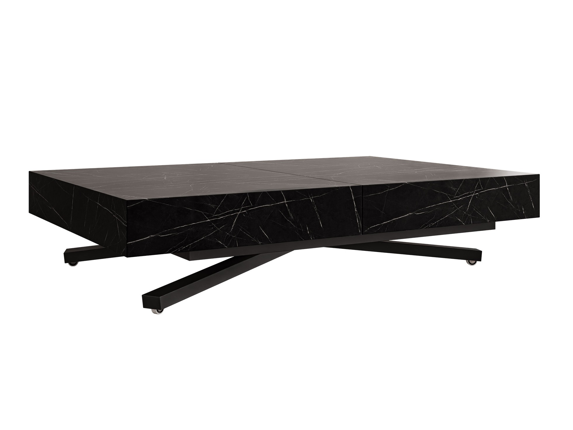Mesa de centro extensível Oswego 176 (Mármore preto)
