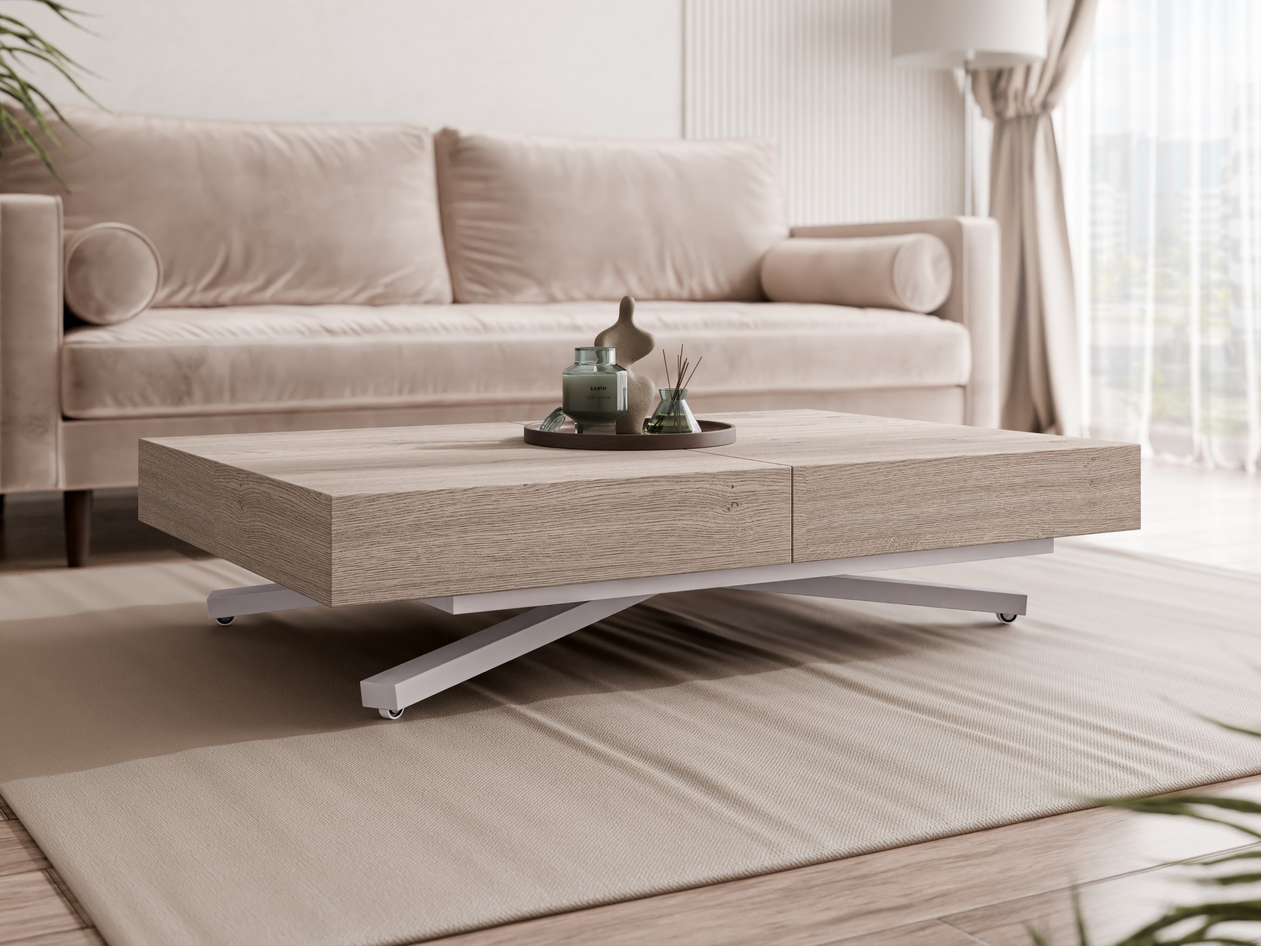 Mesa de centro extensível Oswego 177 (Carvalho)