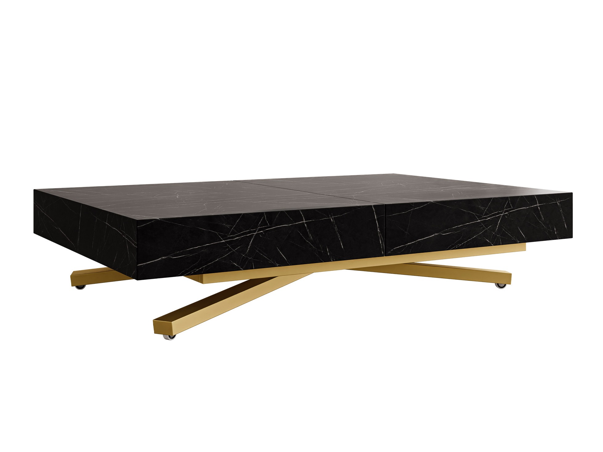 Mesa de centro extensível Oswego 178 (Mármore preto)