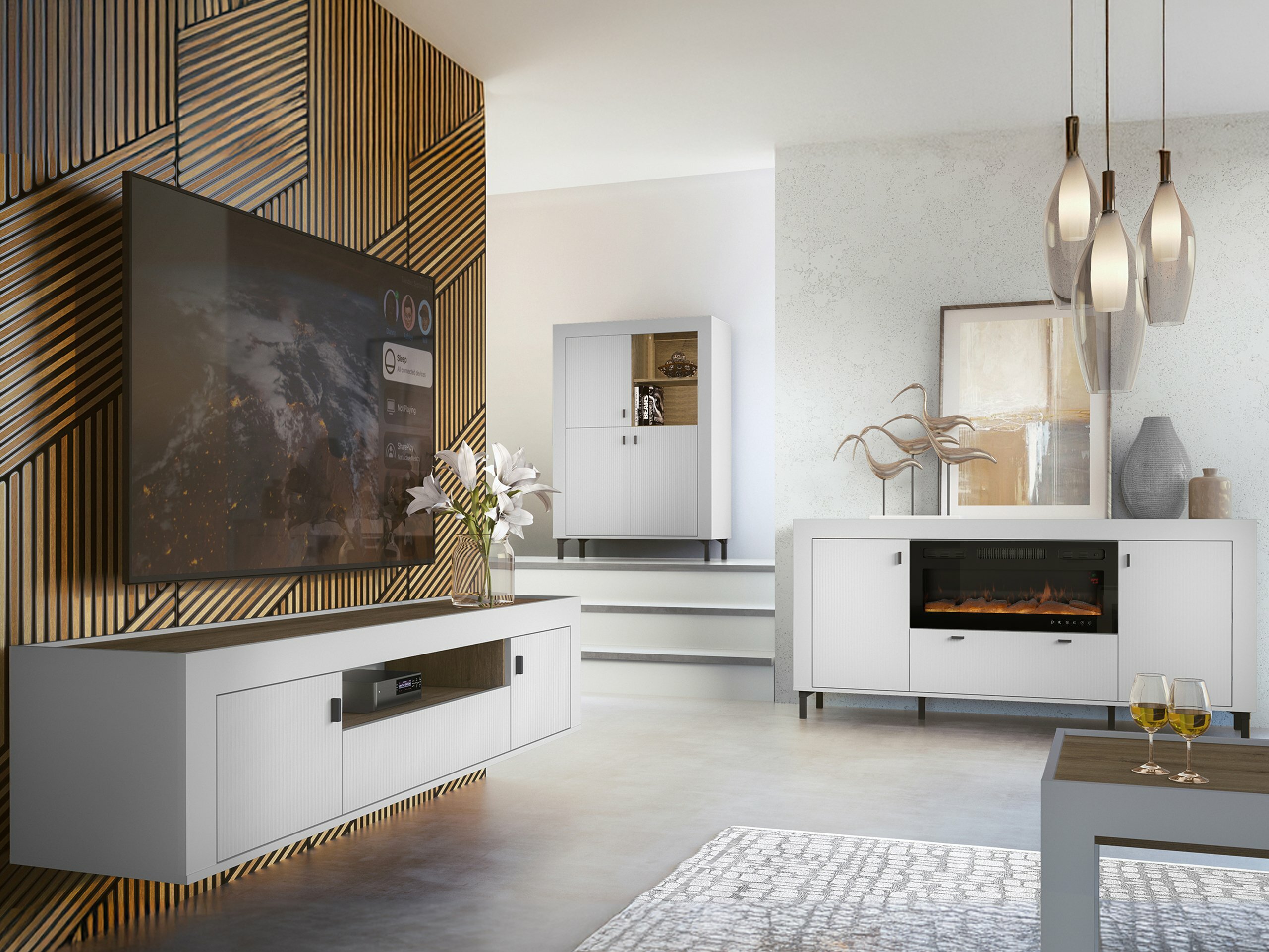 Conjunto para sala de estar Mormavu 115 (Mate branco)