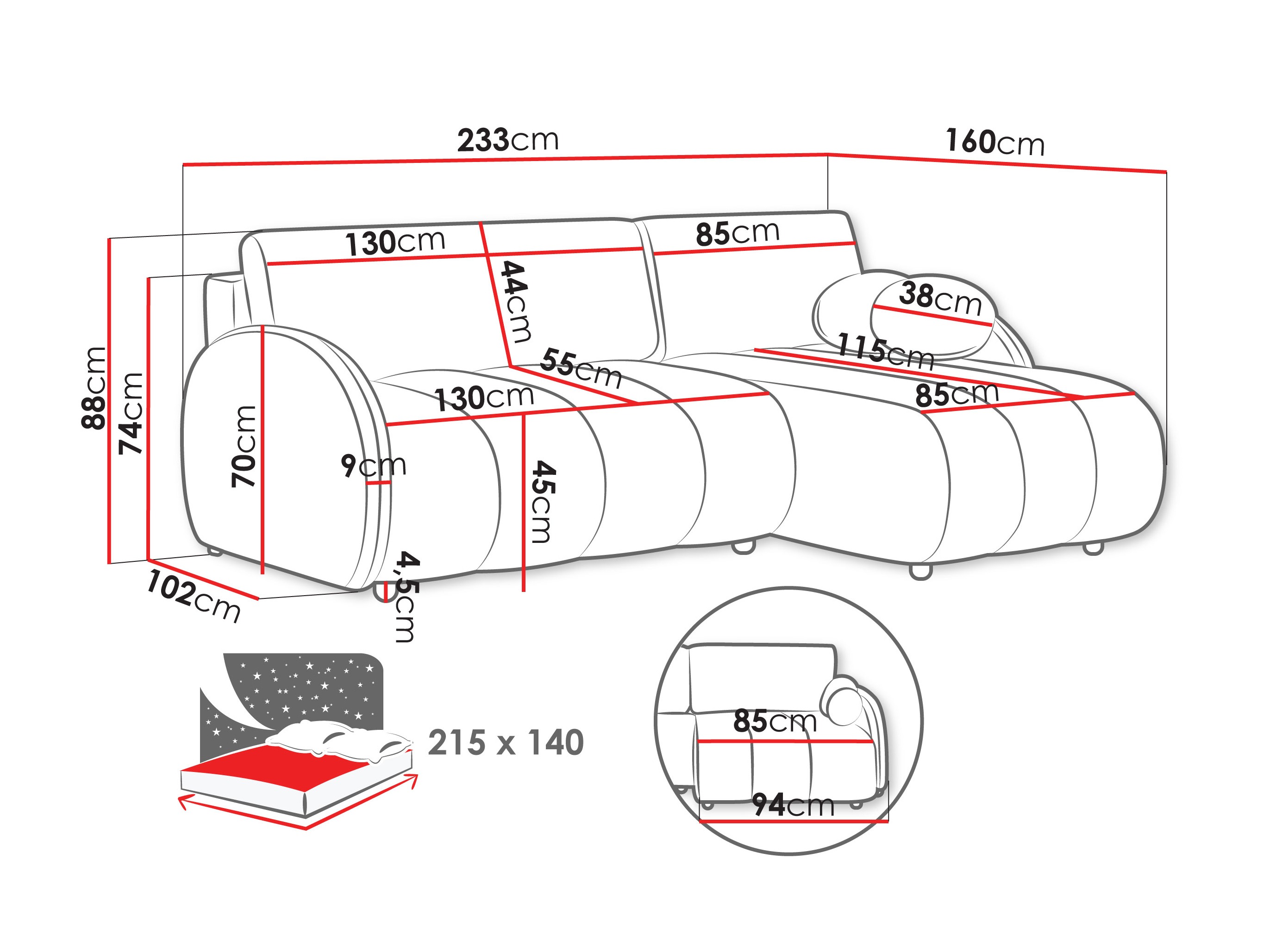 Sofá de canto SP6588